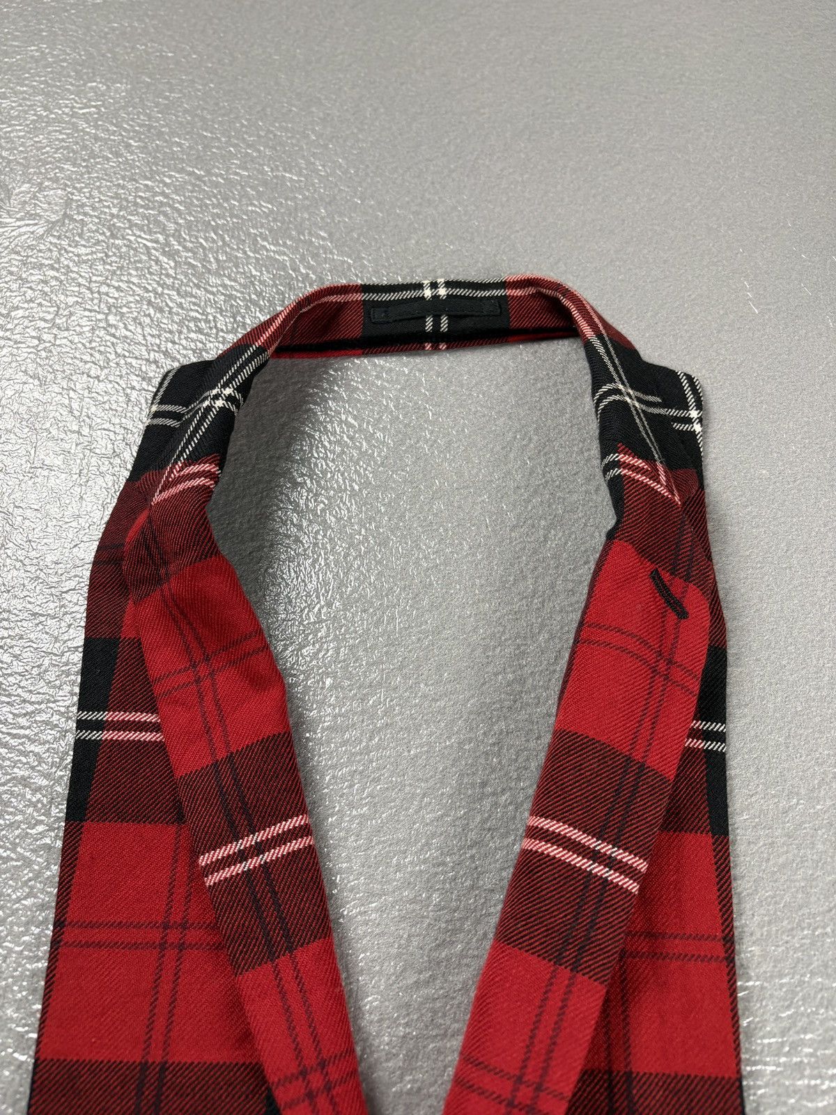 Comme des Garcons Homme Plus AW11 Comme des Garcons Homme Plus Vest Red Tartan Size 46R - 3 Thumbnail