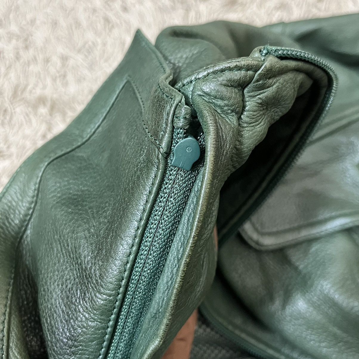 Zilli Vintage Zilli France Odessa Green Deerskin Leather Jacket Size US XXL / EU 58 / 5 - 21 Thumbnail