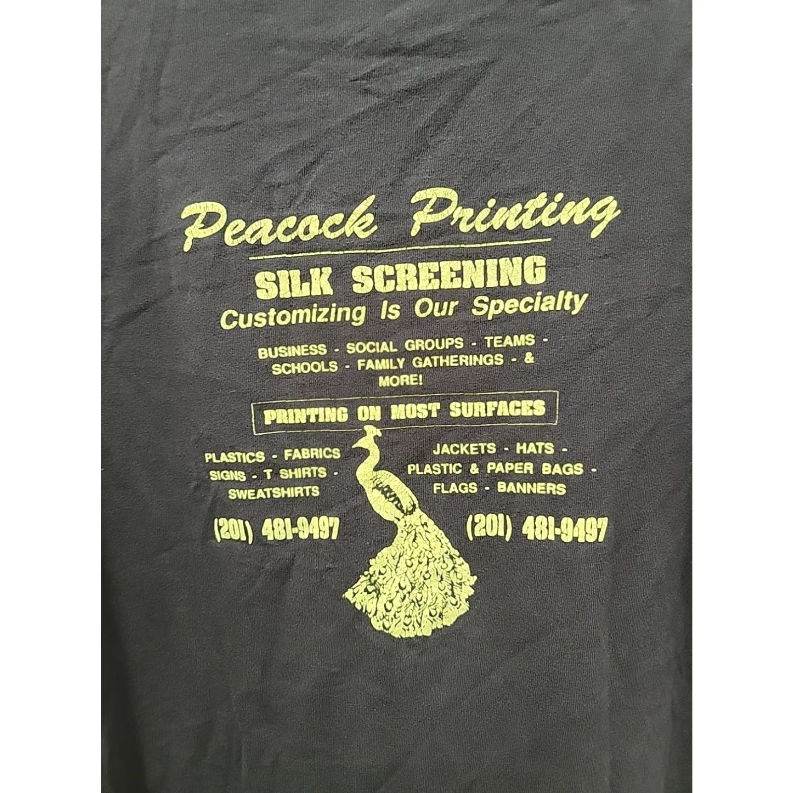 Fruit Of The Loom VINTAGE Fruit of the Loom Shirt Mens L Black Crew Neck Short Sleeve Art Graphic 1980s Escher-Style? Size US L / EU 52-54 / 3 - 6 Thumbnail