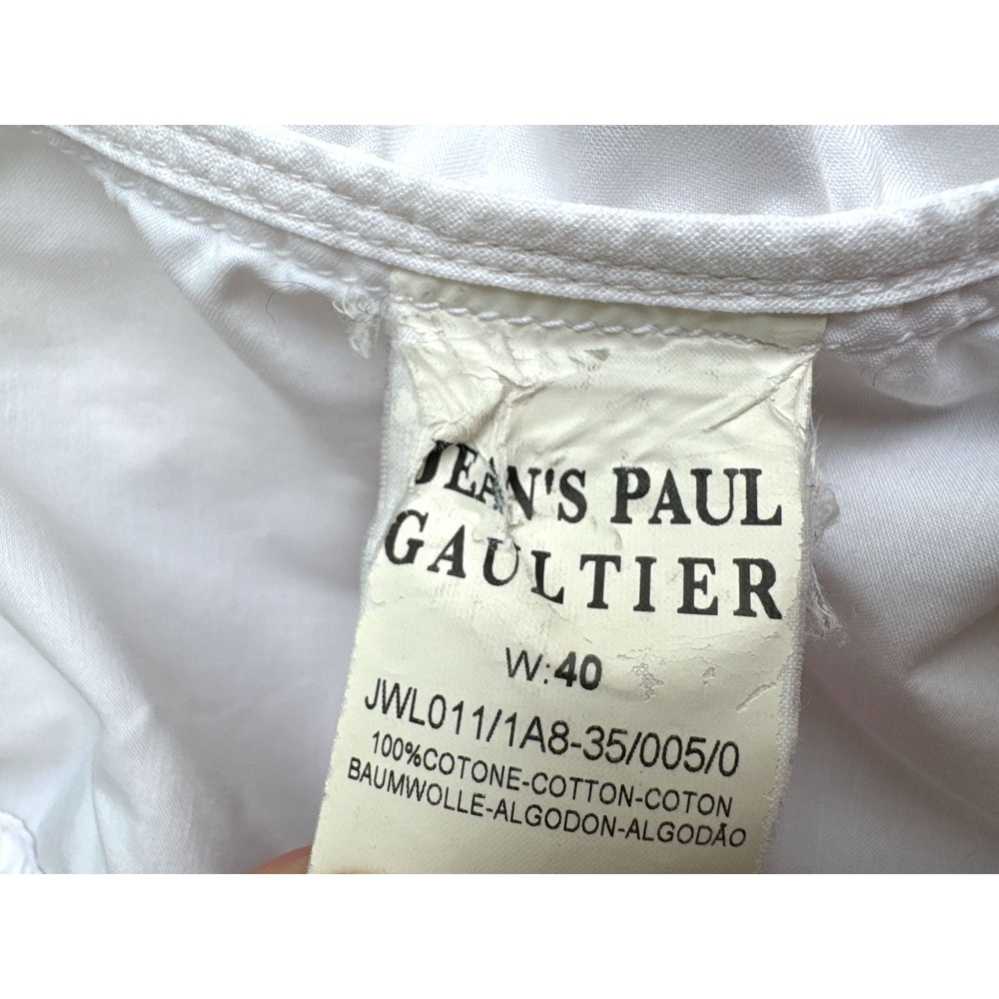 Jean Paul Gaultier White Cotton Cropped Jacket Size M / US 6-8 / IT 42-44 - 8 Thumbnail