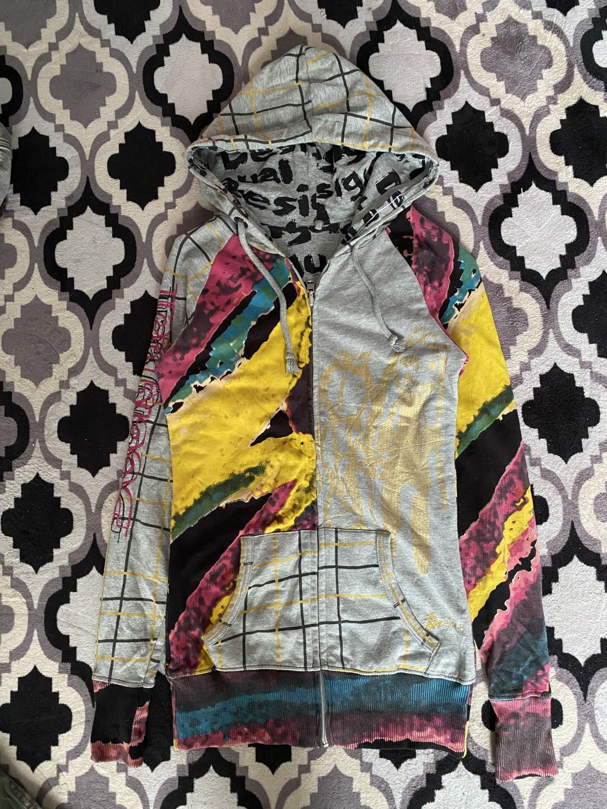 If Six Was Nine × Japanese Brand × Le Grande Bleu (L.G.B.) Desigual reversible art hoodie Size US XS / EU 42 / 0 - 1 Thumbnail
