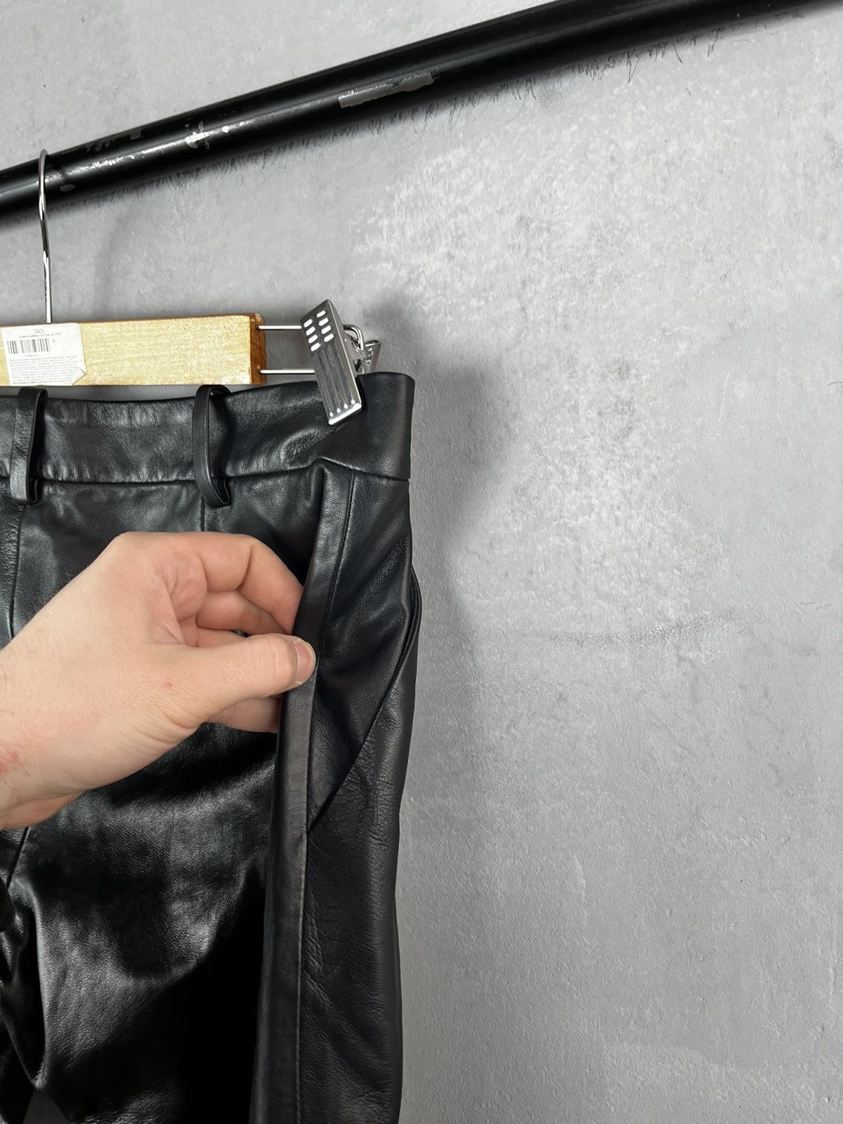 Leather × Nili Lotan NILI LOTAN - "FRENCH MILITARY" LAMBSKIN Brown LEATHER PANTS Size 25" / US 0 / IT 36 - 12 Thumbnail