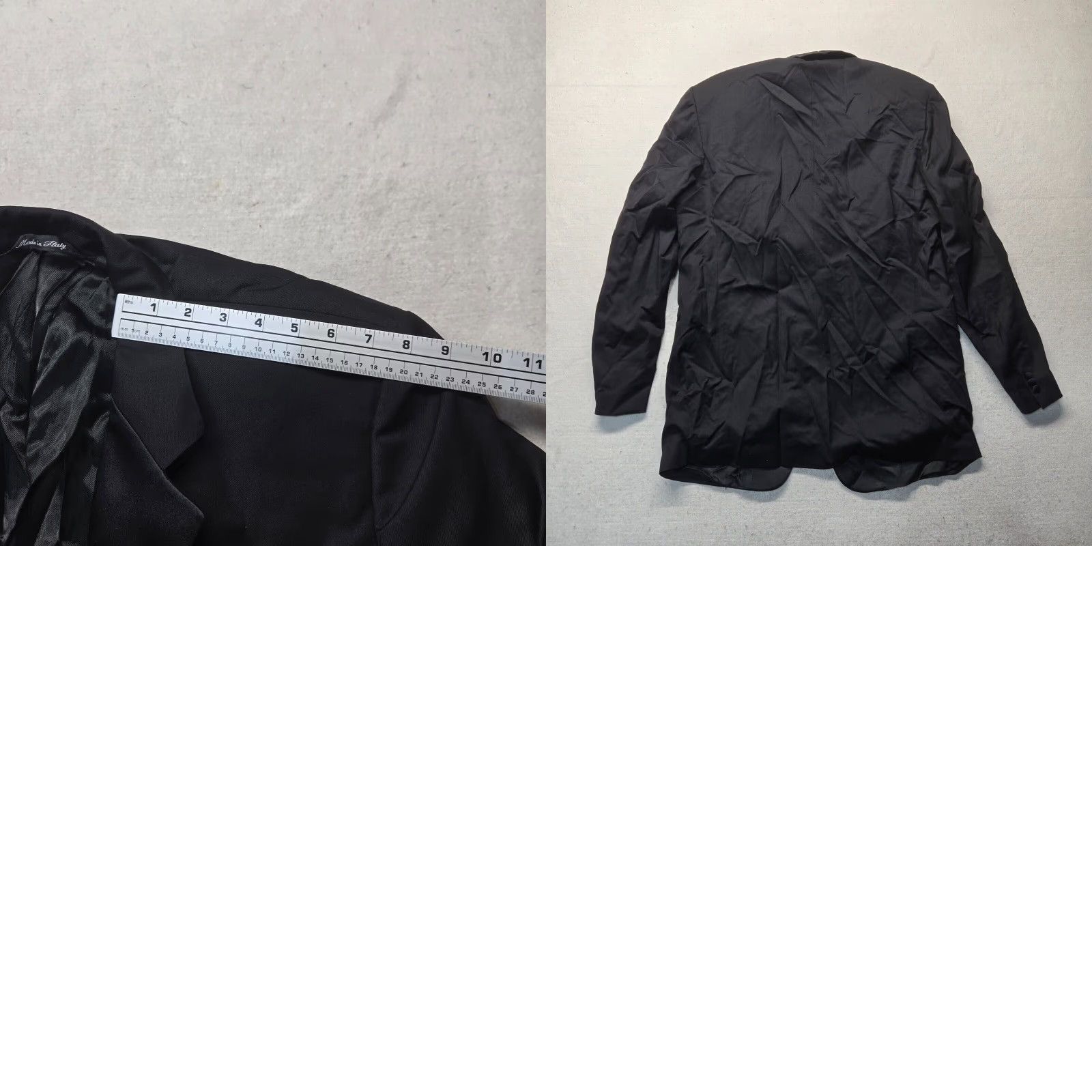 Stafford Stafford Men's Black Wool Suit Jacket Classic Fit 46L Long Size 46R - 8 Thumbnail