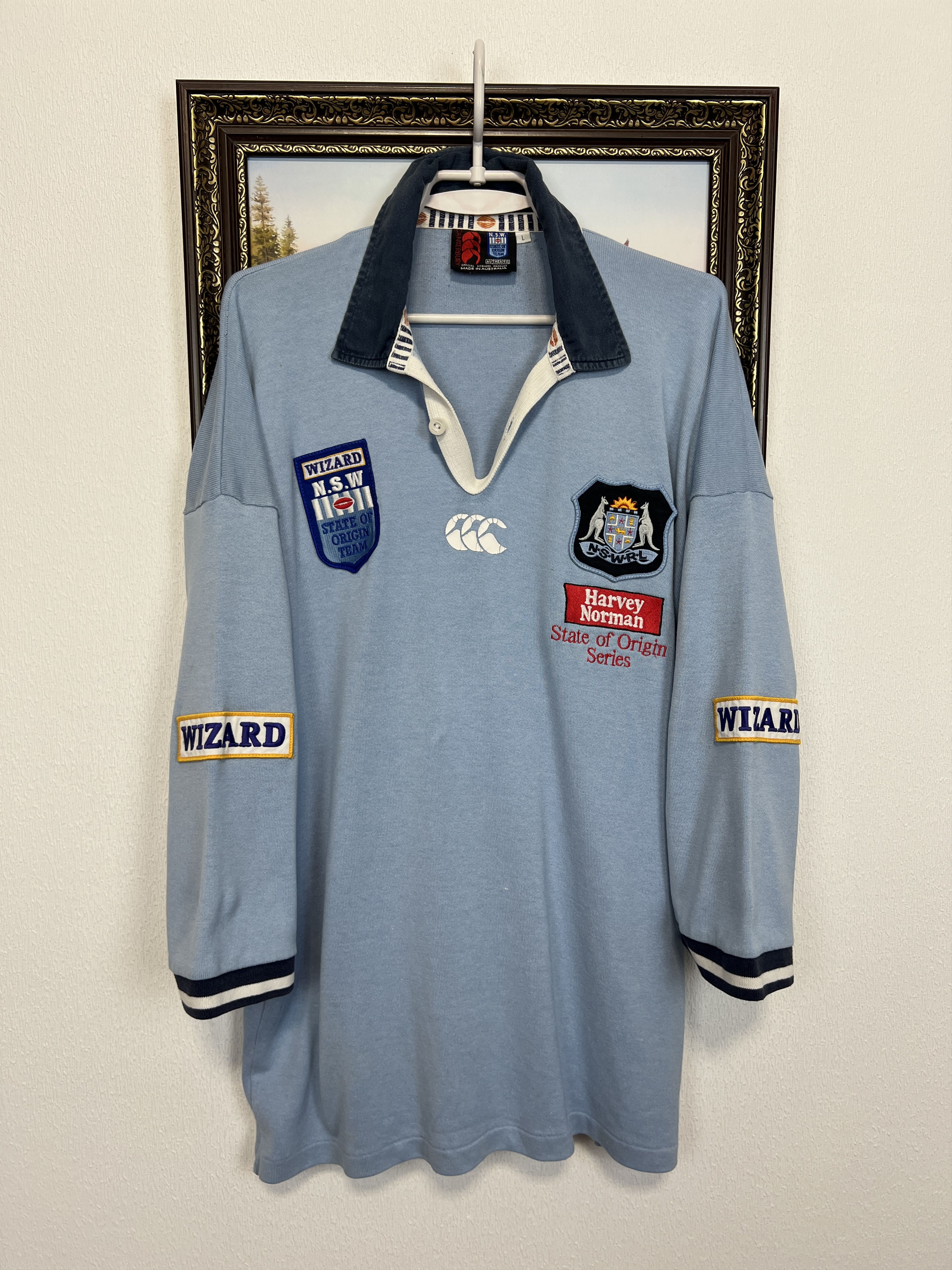 Vintage New South Wales Blues State of Origin Rugby Jersey Shirt Size US L / EU 52-54 / 3 - 1 Thumbnail