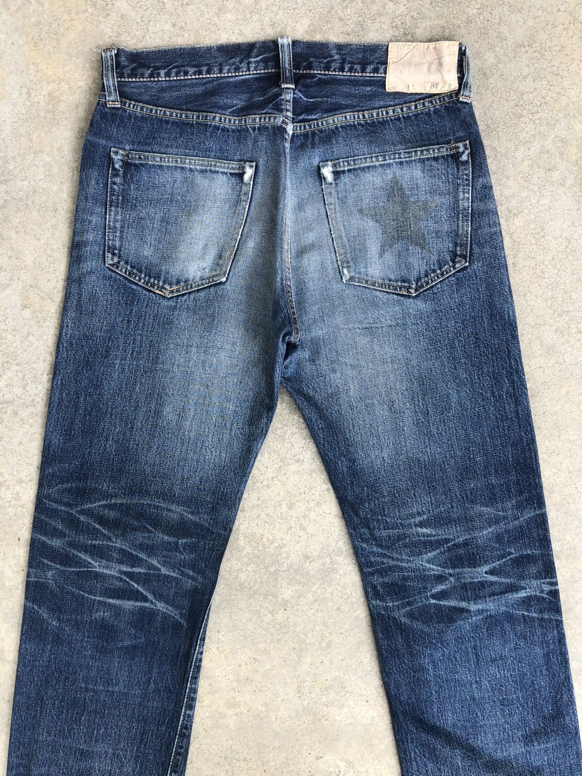 Sugar Cane Vintage Sugarcane 901 Star Distressed Jeans Selvedge Denim Size US 32 / EU 48 - 8 Thumbnail
