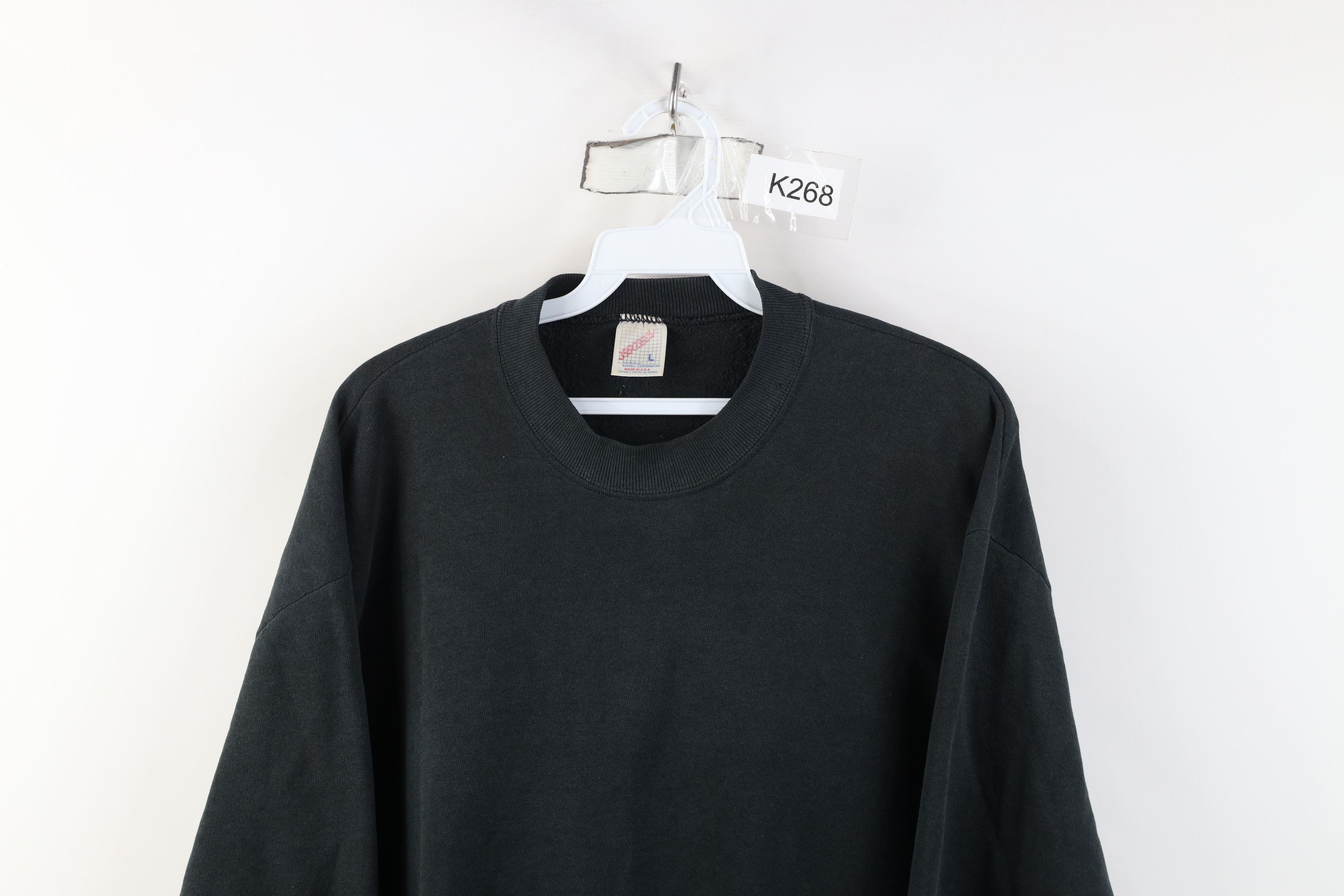Vintage Vintage 90s Streetwear Blank Crewneck Sweatshirt Black USA Size US L / EU 52-54 / 3 - 2 Thumbnail