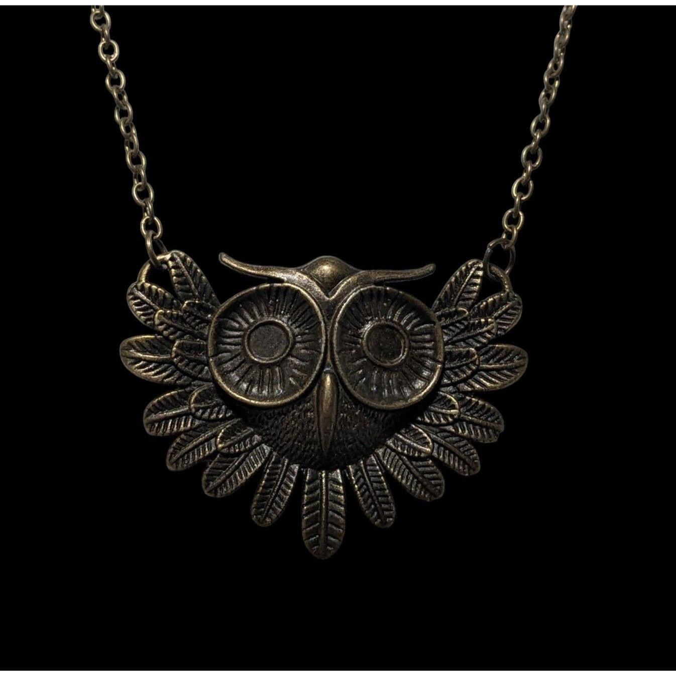 Other Gold Steampunk Owl Necklace Size ONE SIZE - 2 Thumbnail