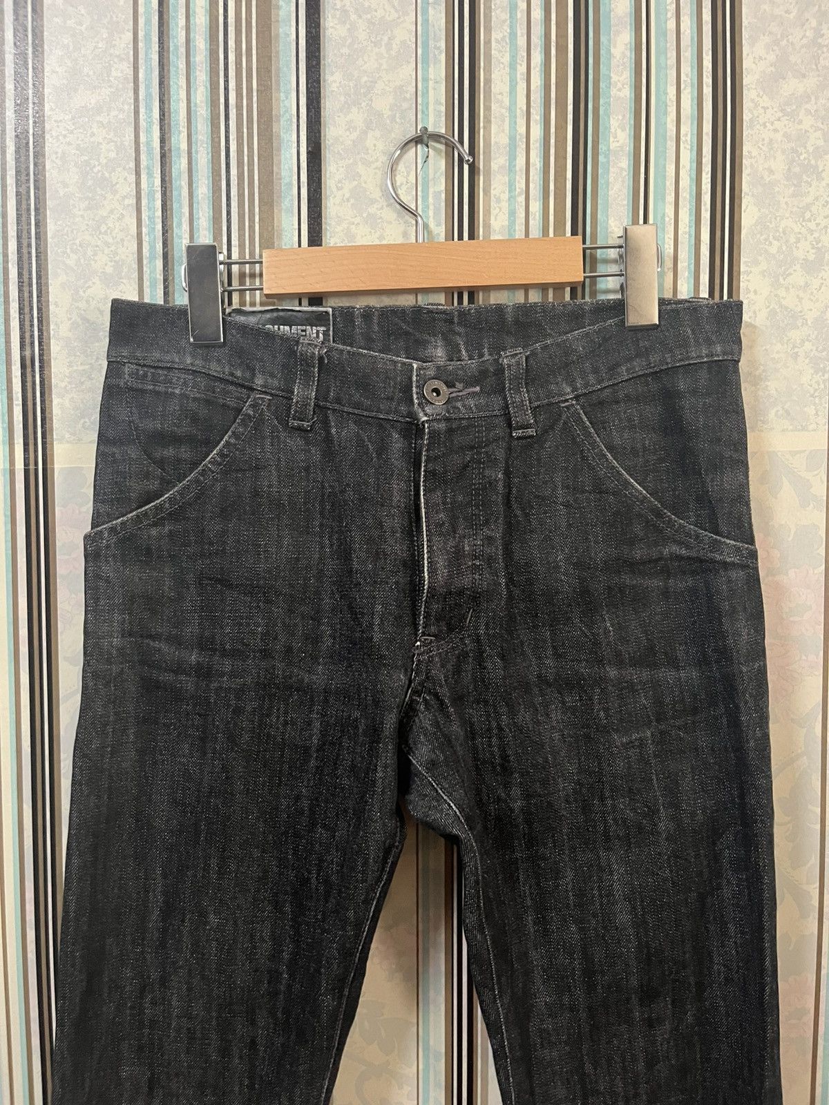 Attachment 1990s straight leg twisted stitching design #I Size US 28 / EU 44 - 3 Thumbnail