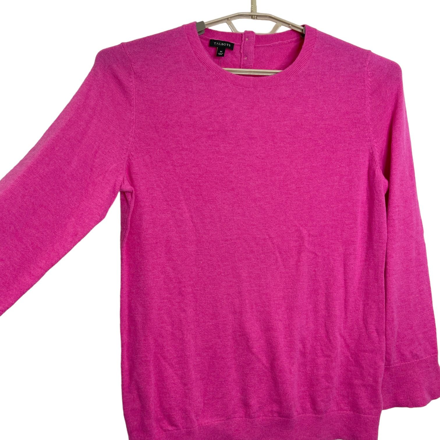 Other Talbots Pink Pullover Sweater Ruffle Cuffs Size Medium NWT Size M / US 6-8 / IT 42-44 - 3 Thumbnail