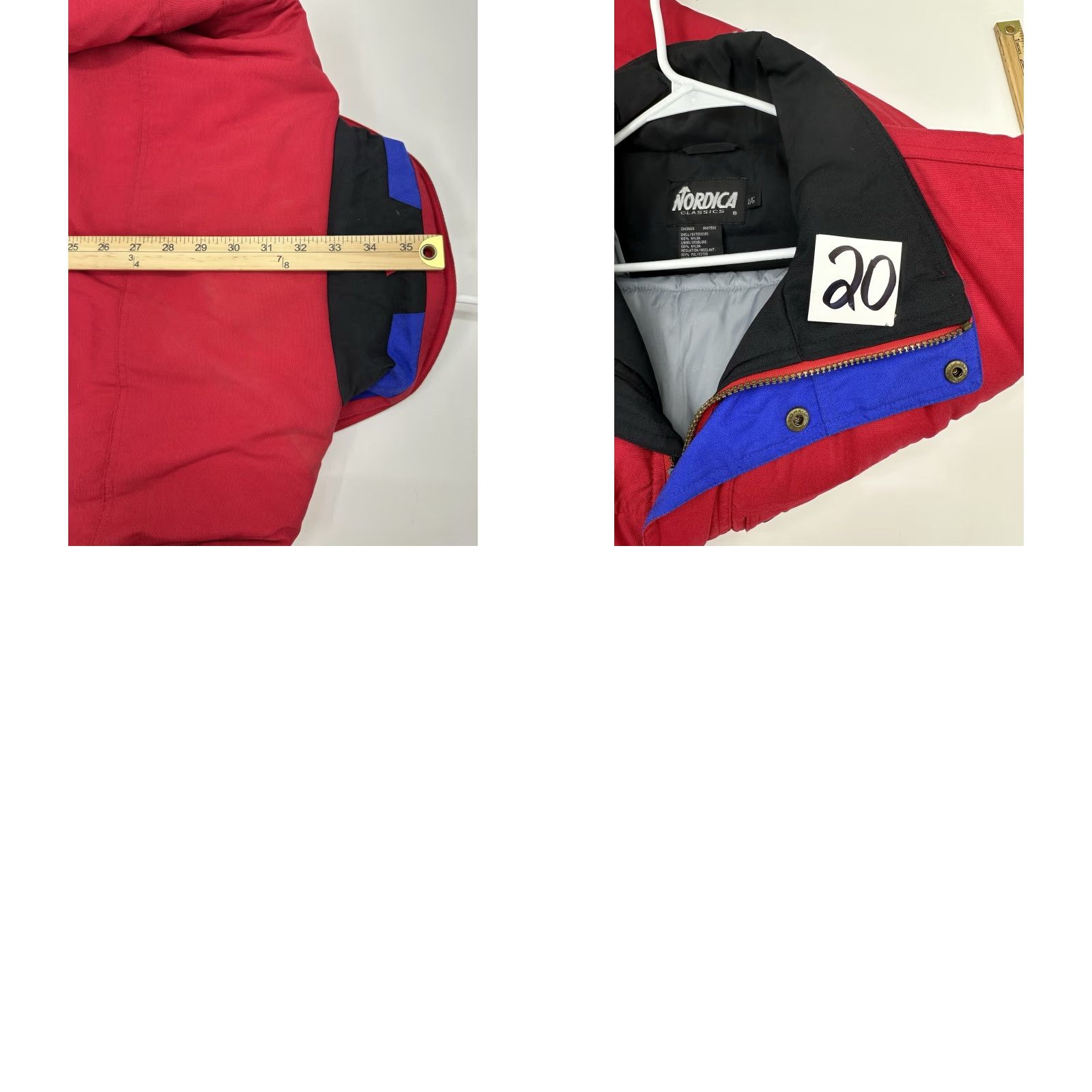Vintage Nordica Classics Mens Jacket Size Large Red DoubleClose Insulated Ski Winter VTG Size US L / EU 52-54 / 3 - 9 Thumbnail