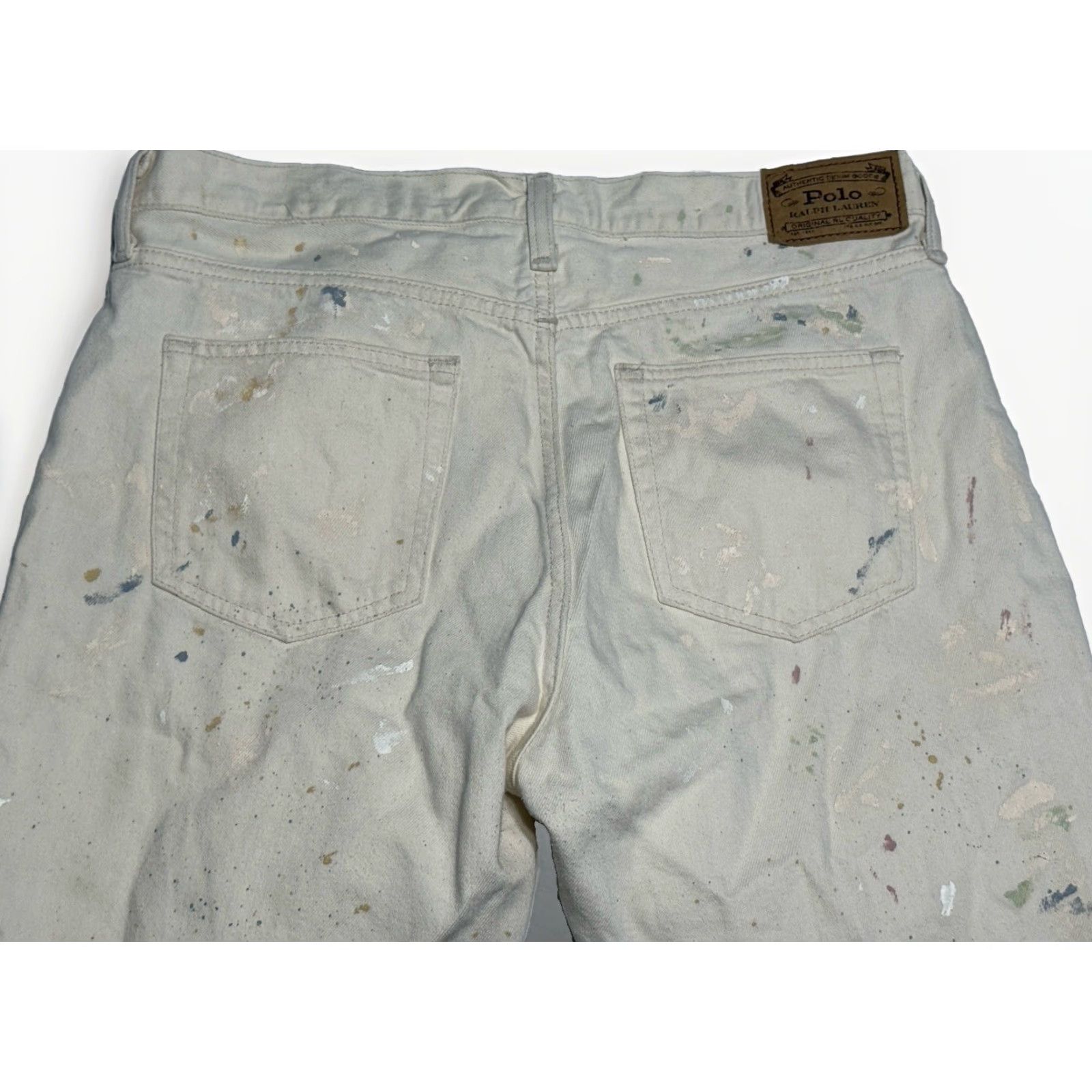 Ralph Lauren Polo Ralph Lauren Jeans Avery Boyfriend Women 33x27.5 White Denim Paint Splatter Regular Womens Size 24" / US 00 / IT 34 - 5 Thumbnail