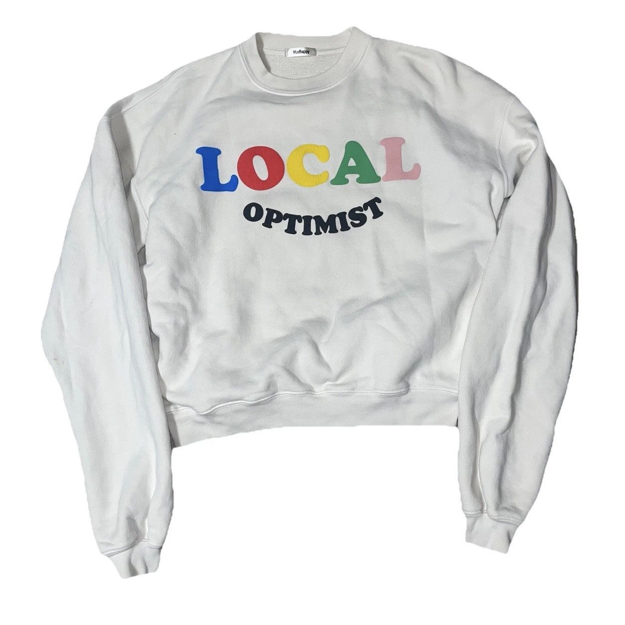 Madhappy MadHappy Local Optimist Fleece Cream / White Crewneck Size XS / US 0-2 / IT 36-38 - 1 Thumbnail