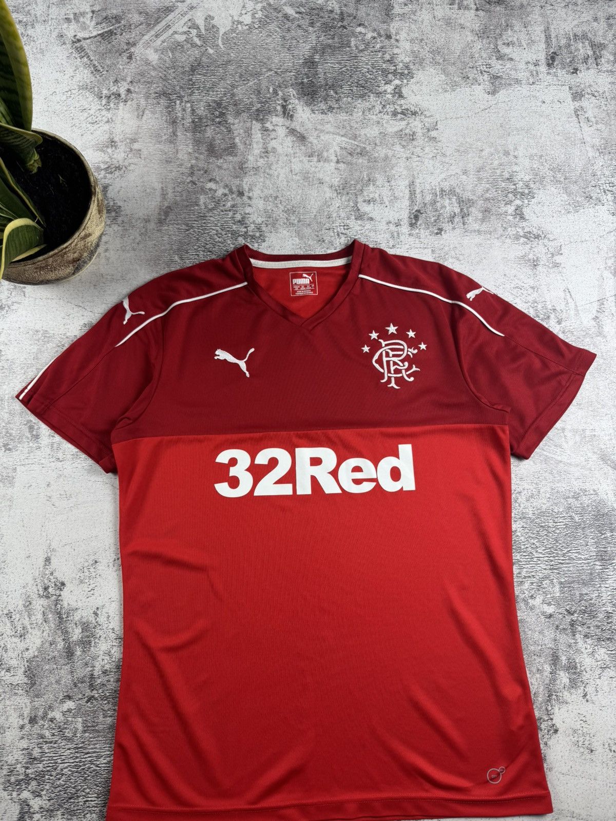 Puma Rangers Glasgow 2016/2017 Red Home Puma Soccer Football T Shirt Jersey Kit Size US L / EU 52-54 / 3 - 4 Thumbnail