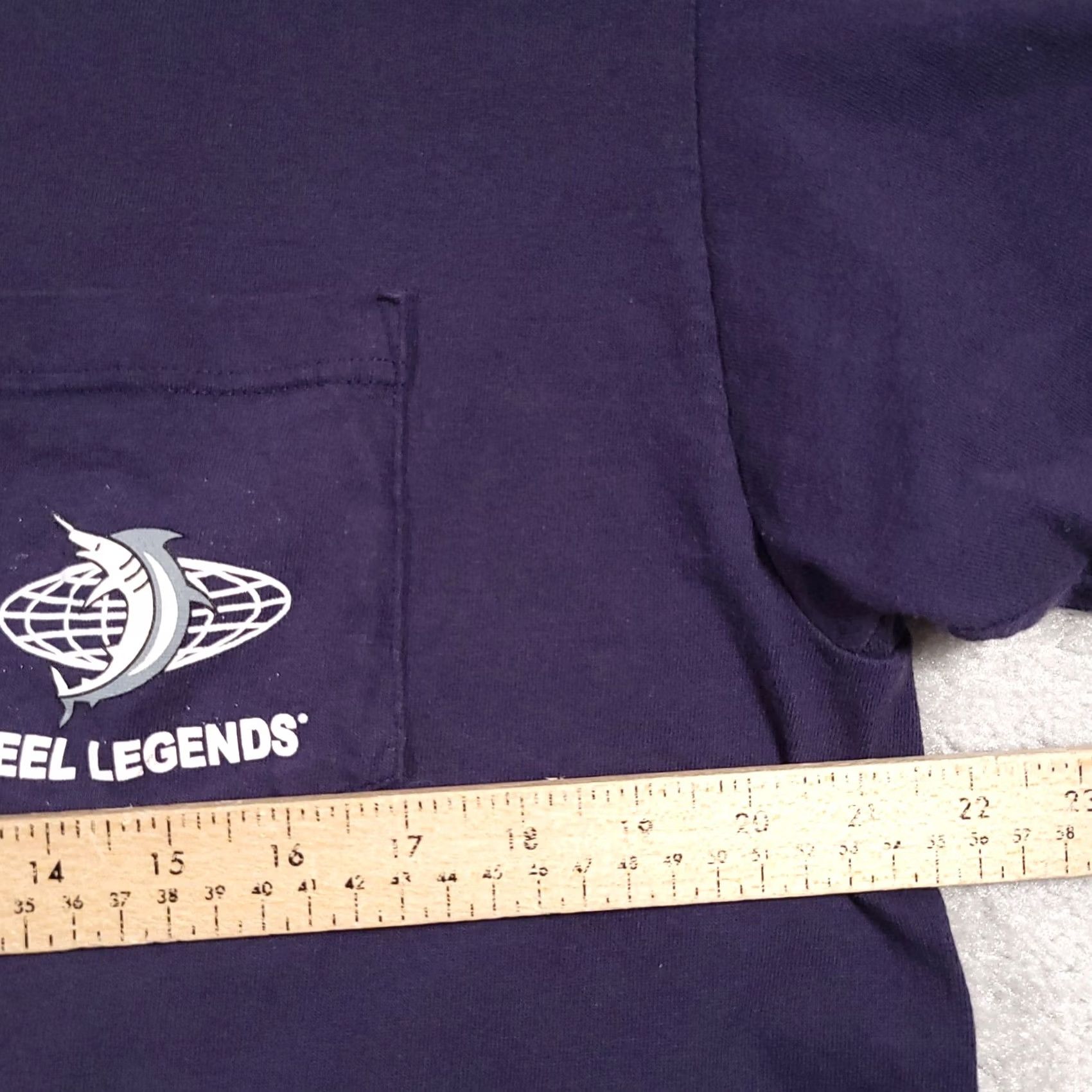 Vintage Reel Legends Shirt Mens XL Blue Short Sleeve Reel Performance Fishing Pocket Shirt Size US XL / EU 56 / 4 - 7 Thumbnail