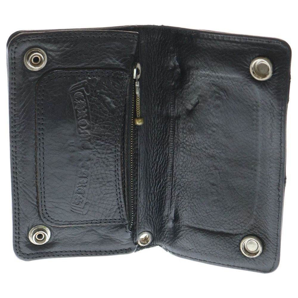 Chrome Hearts Chrome Hearts 1ZIP Leather Wallet with Cross Patch Size ONE SIZE - 4 Thumbnail