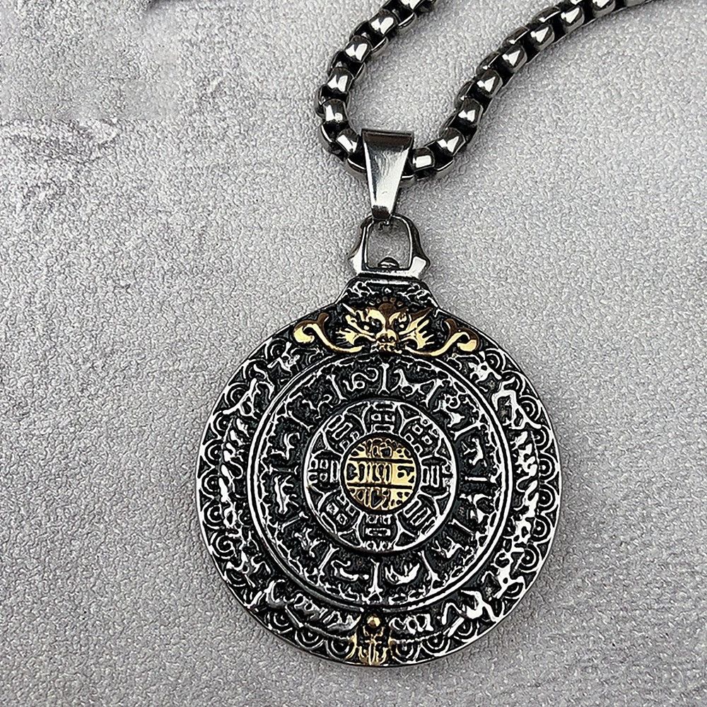 Vintage Retro Amulet Nine Palaces Necklace Size ONE SIZE - 3 Thumbnail