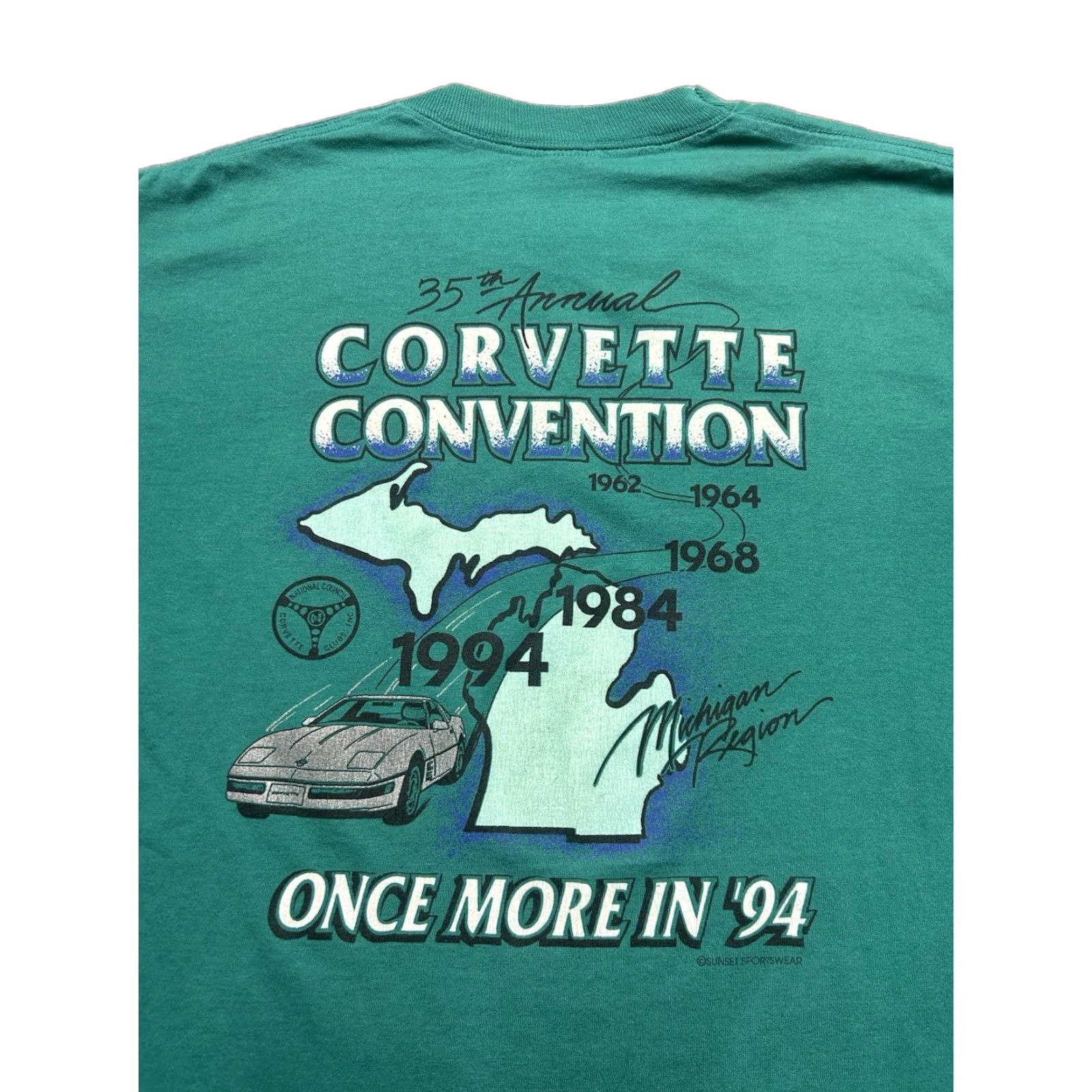 Vintage VINTAGE Corvette T-Shirt 90s Car Michigan 1994 Adult Large Blue Men T-Shirt Size US L / EU 52-54 / 3 - 1 Thumbnail