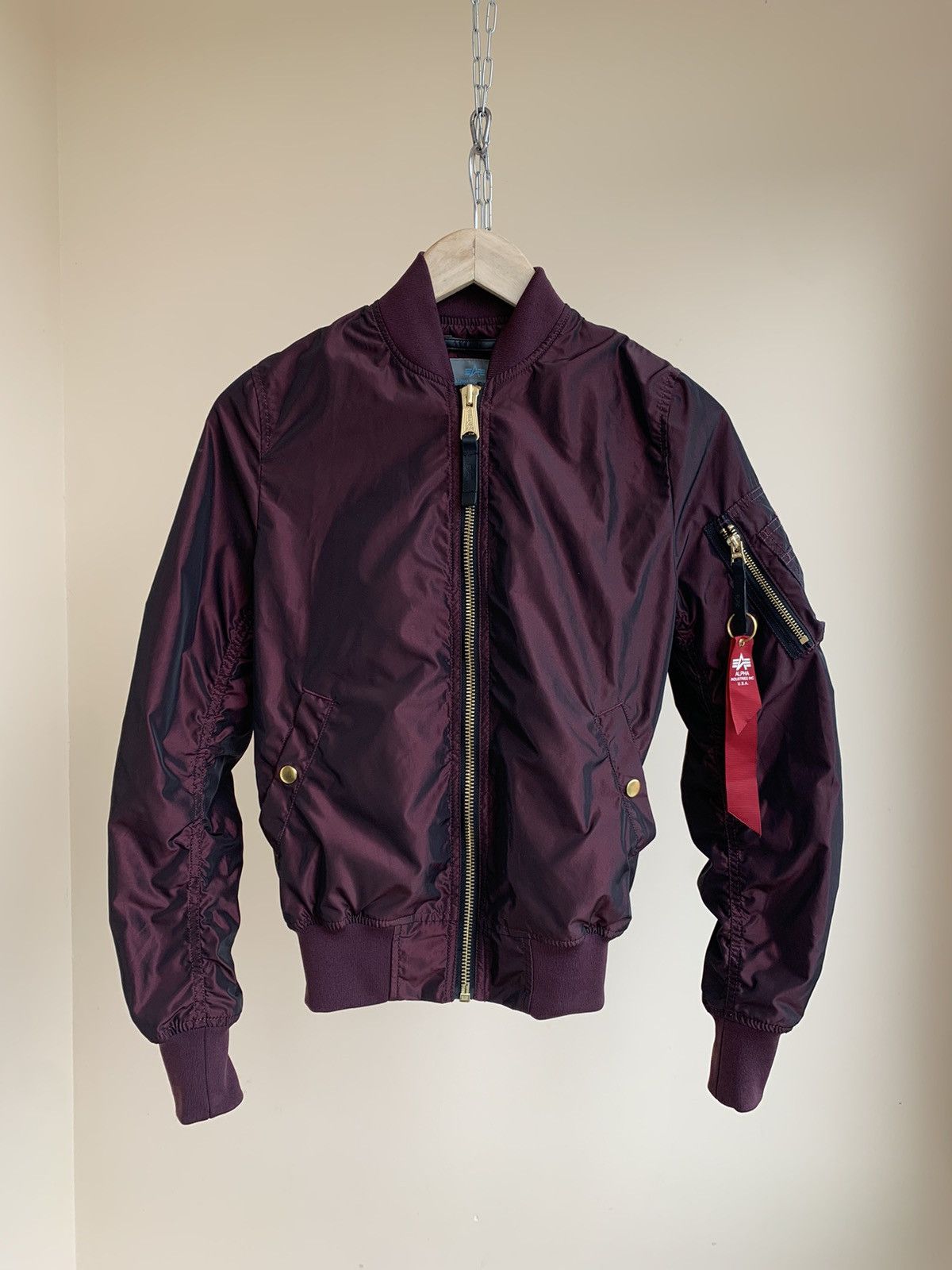 Alpha industries iridium burgundy best sale