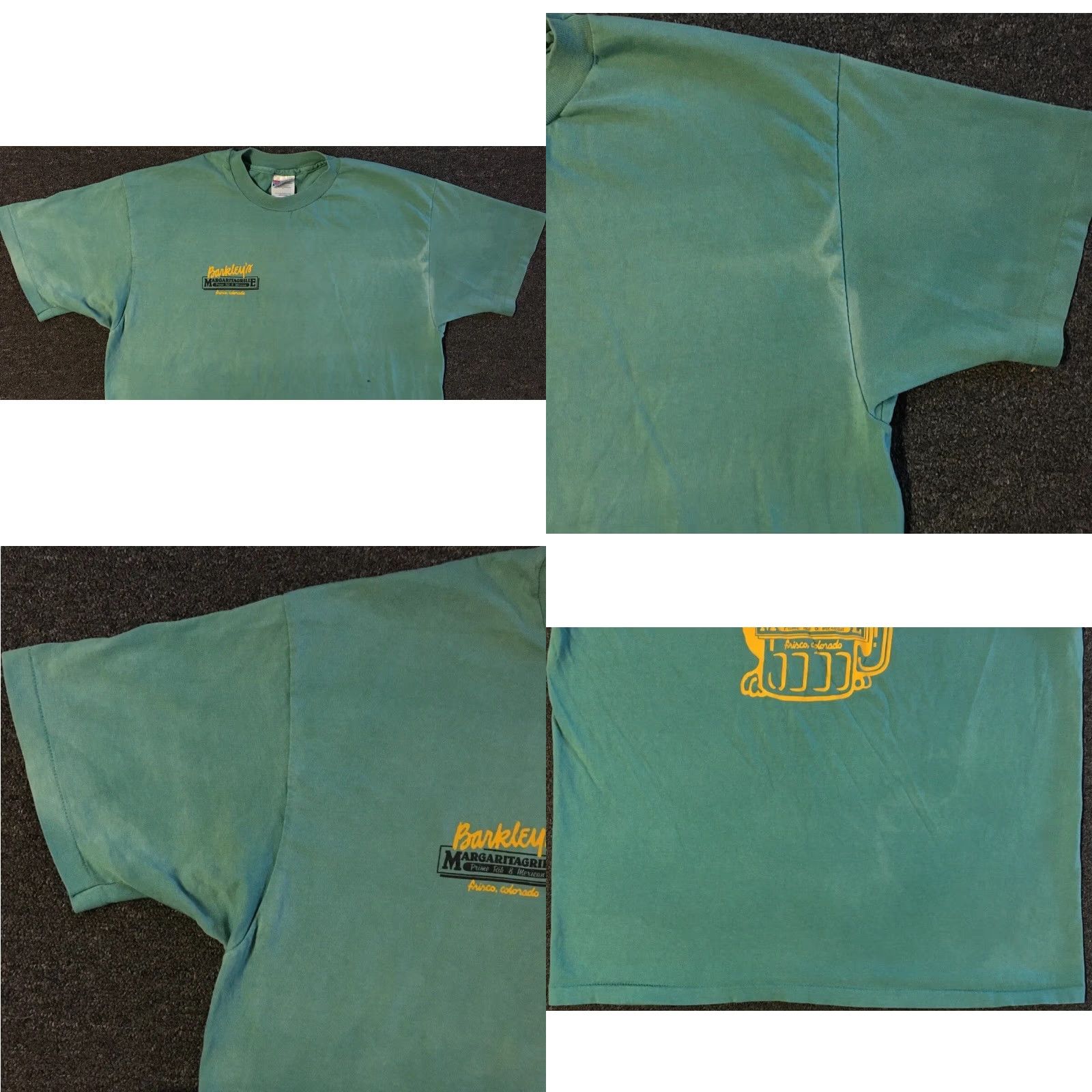 Vintage VINTAGE Barkleys Bar Faded Drunk Dog Shirt L Green 90s 80s Funny Motorcycle Harley Punk Rock USA University College School Trucker Biker Rockabilly Size US L / EU 52-54 / 3 - 8 Thumbnail