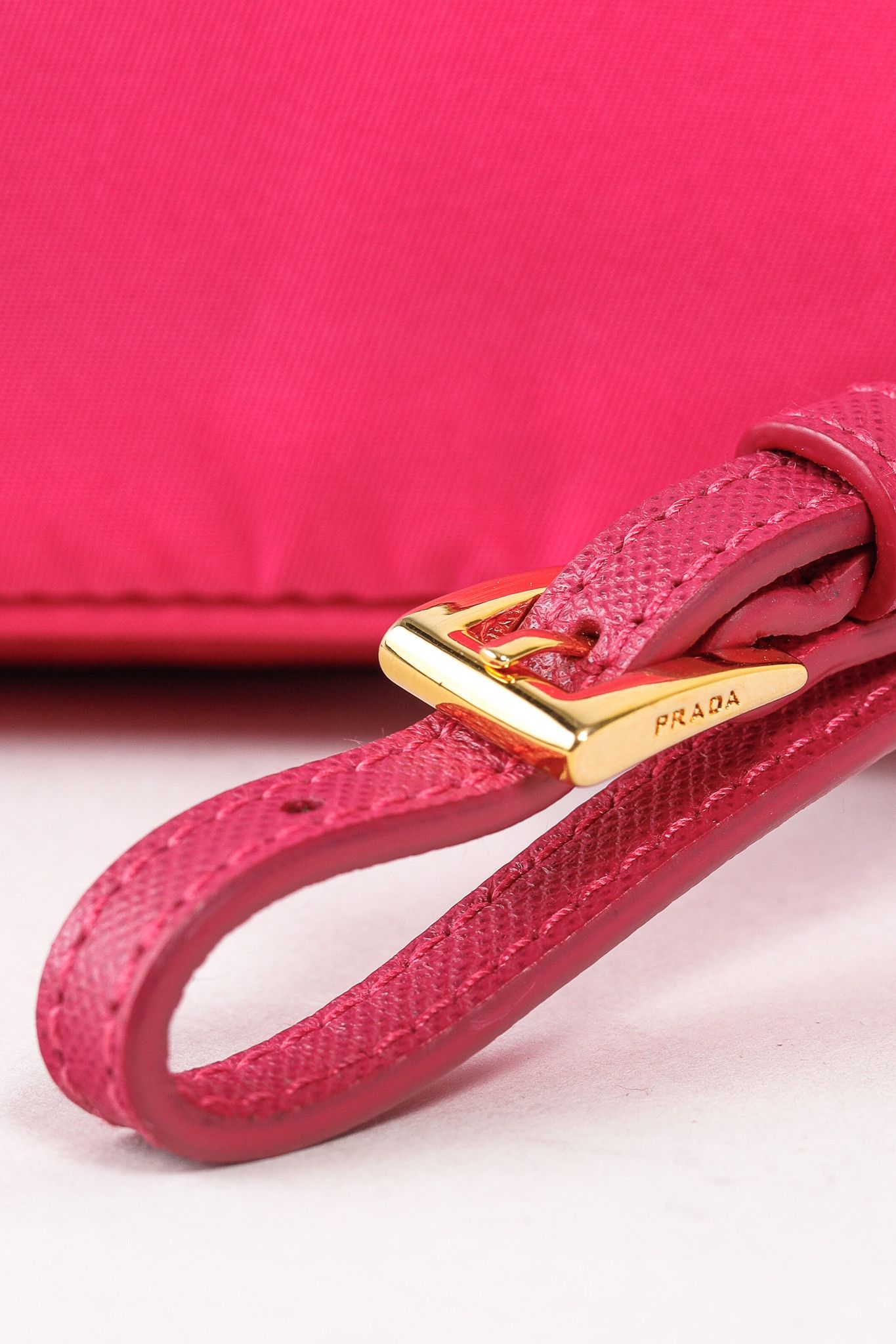 Prada Prada Vintage Fuchsia Pink Tessuto Nylon Wristlet Pouch Size ONE SIZE - 7 Thumbnail