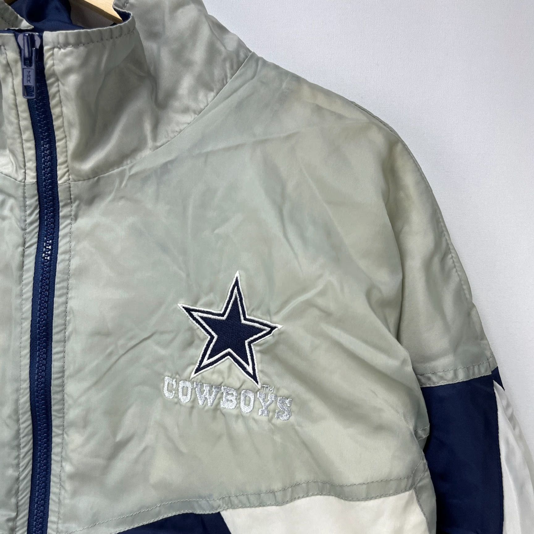 NFL VINTAGE Dallas Cowboys Windbreaker Jacket NFL Men L Blue 90s / Windbreaker / Jacket Size US L / EU 52-54 / 3 - 3 Thumbnail