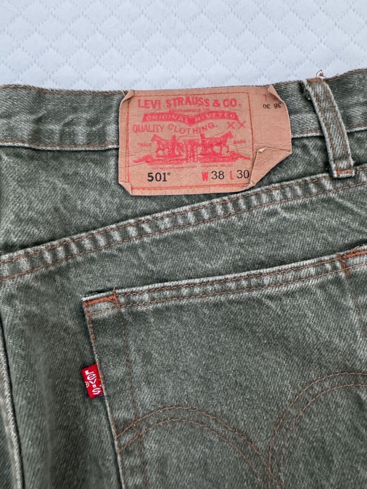 Levi's rare vintage forest green levi 501s Size US 36 / EU 52 - 2 Thumbnail