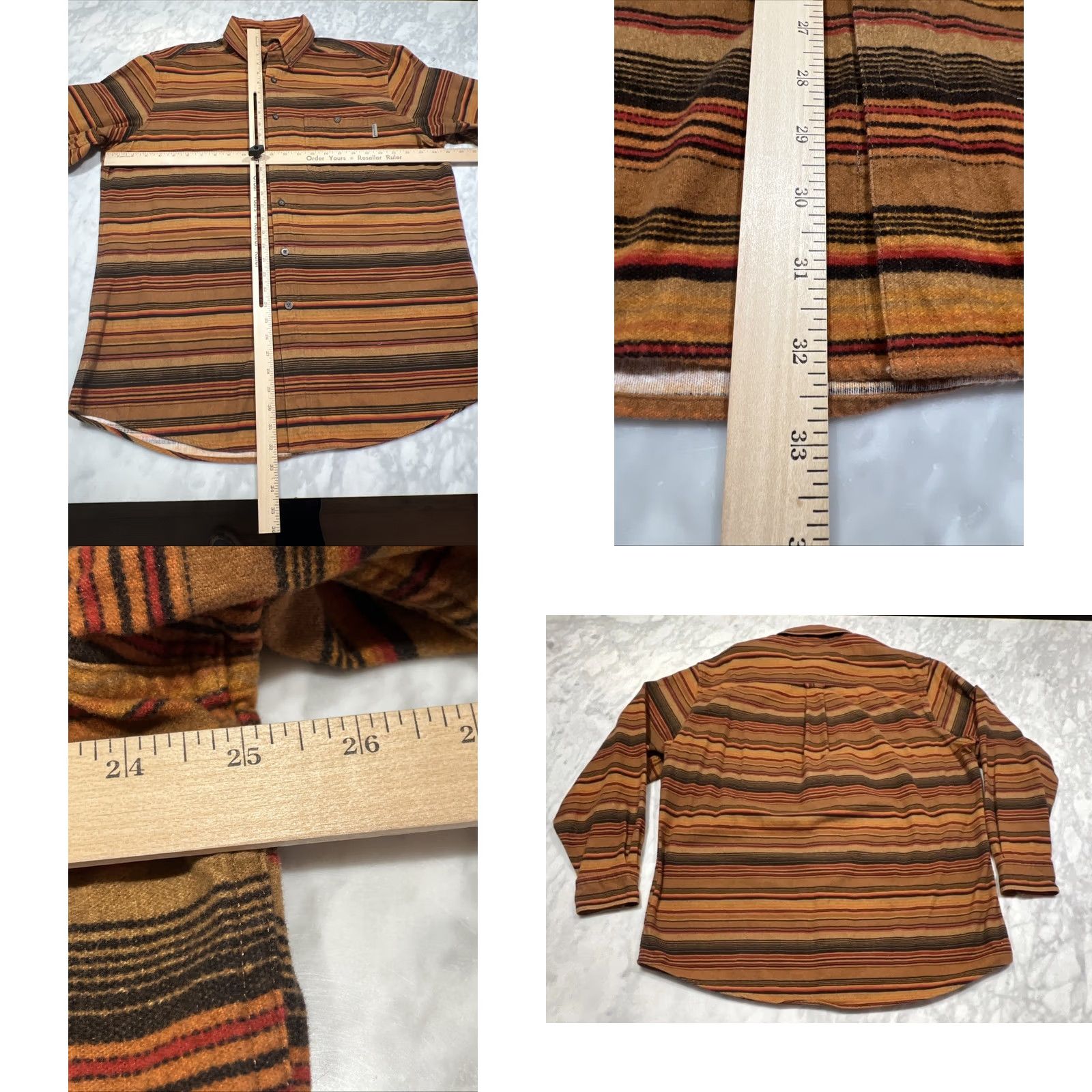 Vintage Woolrich Shirt Mens XL Bark Blanket Striped Flannel Button Down Pocket Cotton Size US XL / EU 56 / 4 - 8 Thumbnail