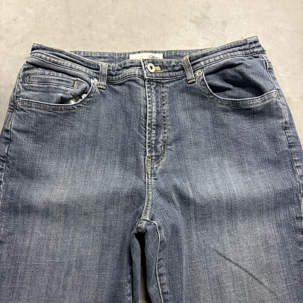 Chicos Crazy Vintage Y2K/2000s Baggy Chico’s Platinum Dark Wash Denim Jeans! Size US 34 / EU 50 - 4 Thumbnail