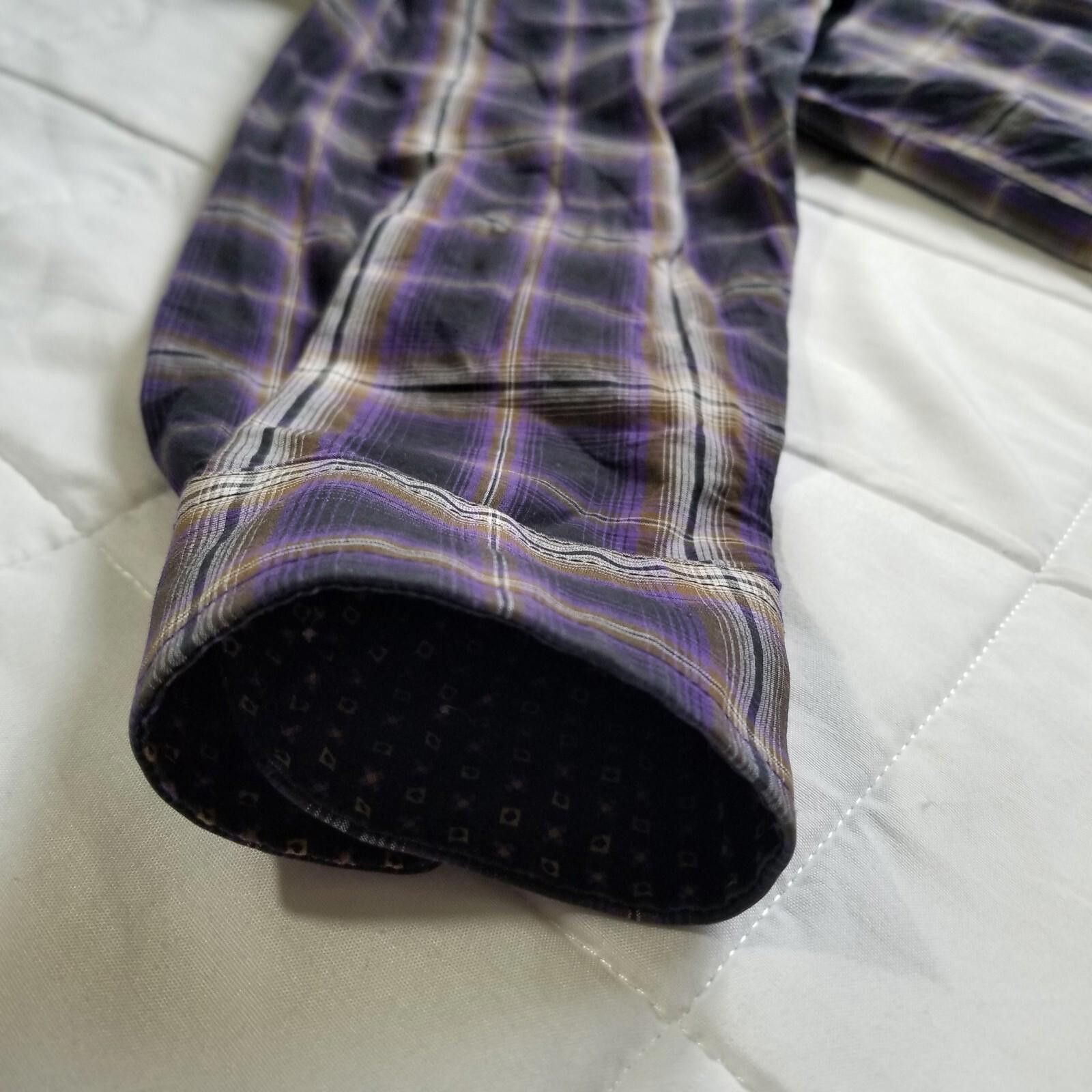 CINCH Cinch Small Purple Plaid Long Sleeve Button Down Size US S / EU 44-46 / 1 - 12 Thumbnail