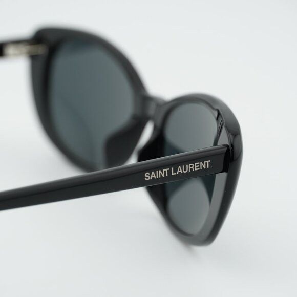 Saint Laurent Paris Saint Laurent SL 822 001 Sunglasses Shiny Black Cat Eye Size ONE SIZE - 6 Thumbnail