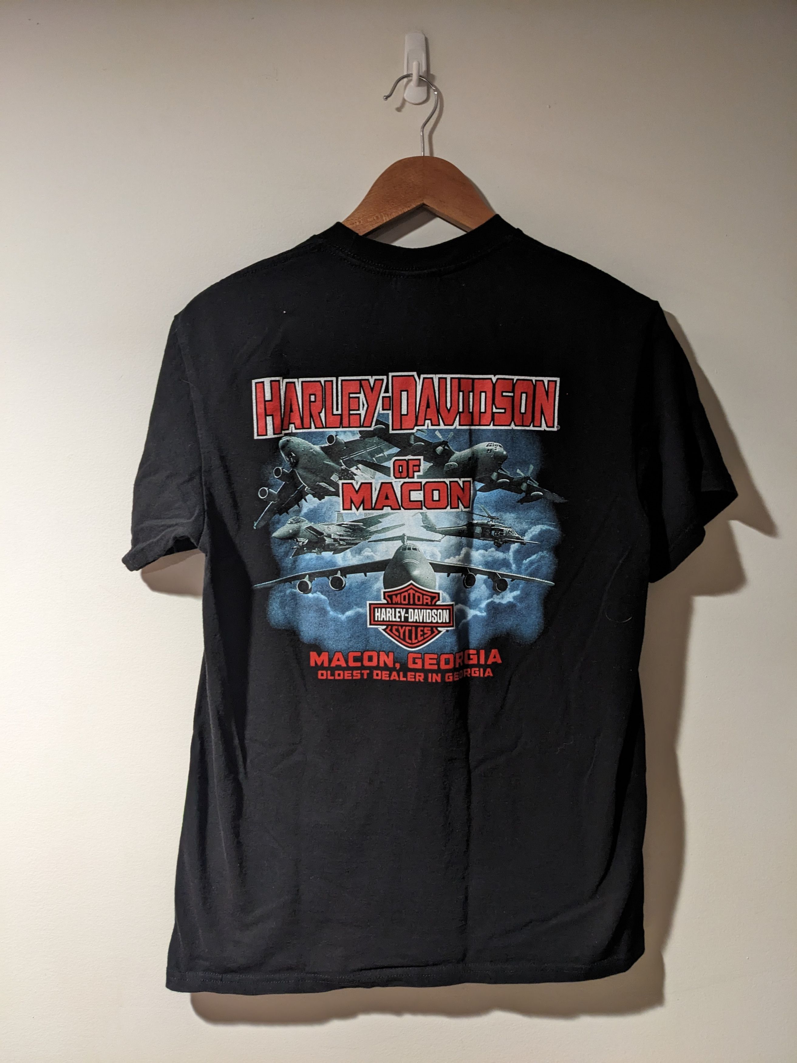 Designer × Harley Davidson Harley Davidson of Macon Georgia Airplanes Medium T-Shirt Size US M / EU 48-50 / 2 - 1 Thumbnail