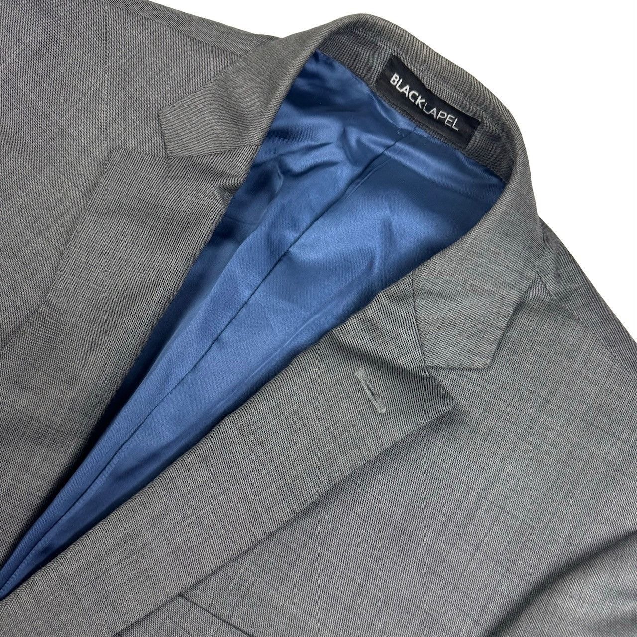 Other Black Lapel Men’s Bespoke Custom Slim 2-Button Blazer Gray • Size 36R - 1 Thumbnail