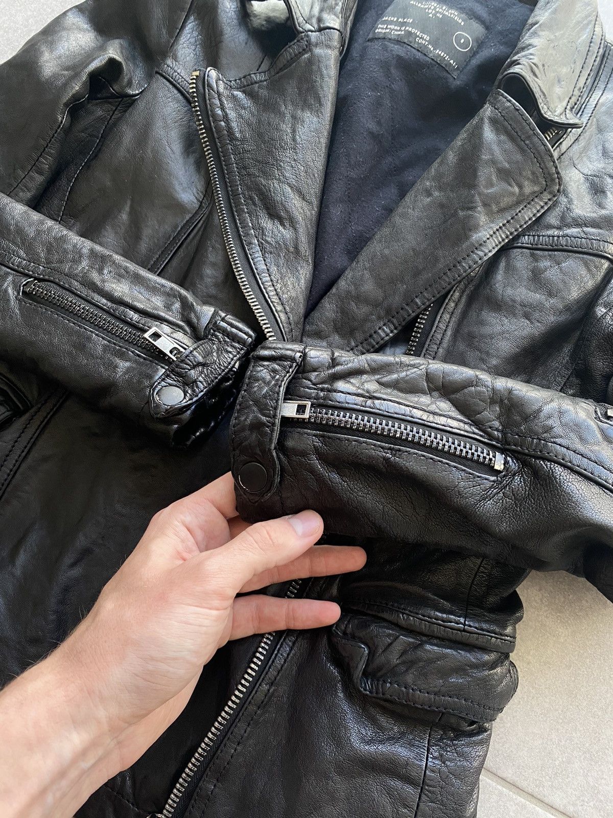 Allsaints Allsaints Leather Jacket Size S / US 4 / IT 40 - 10 Thumbnail