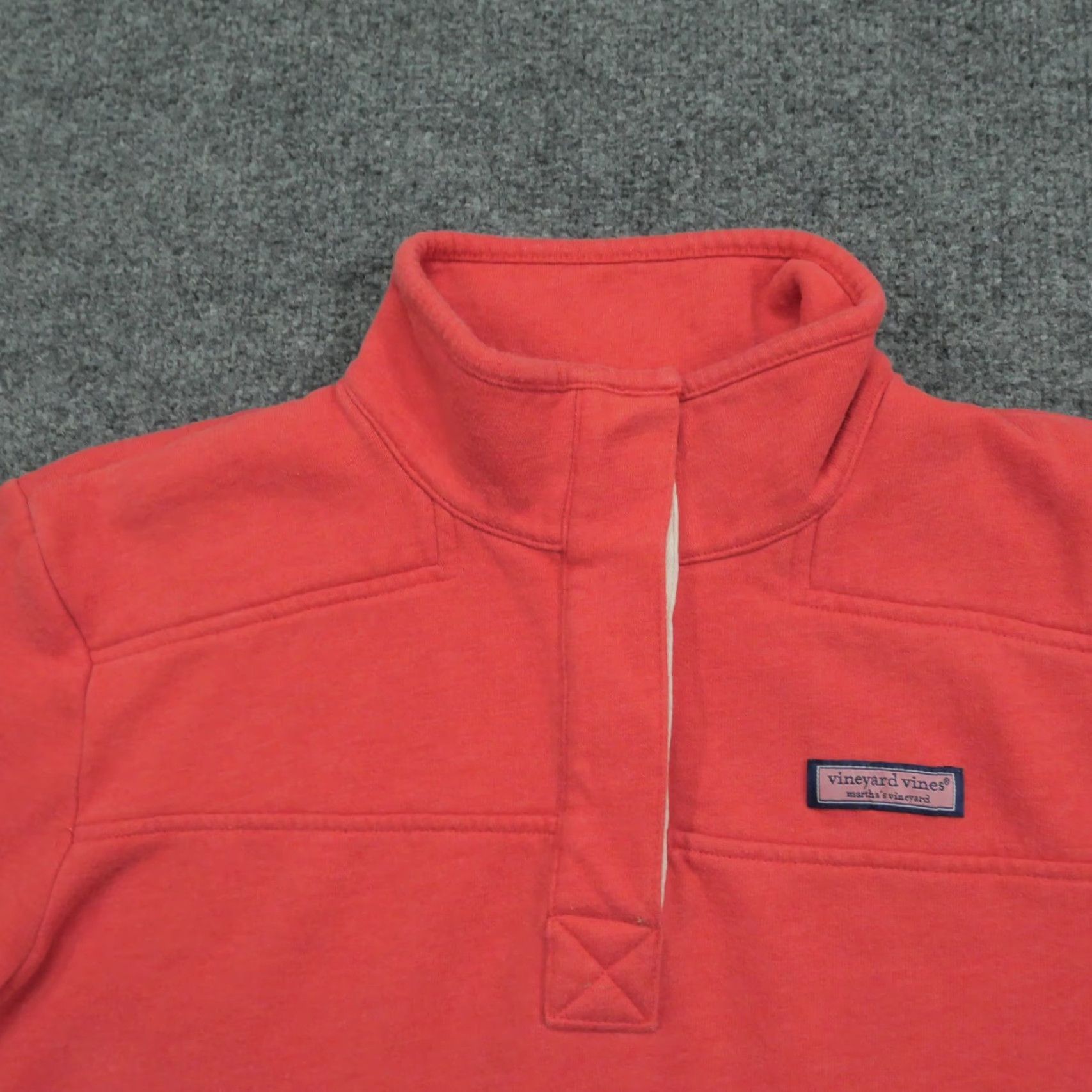 Vineyard Vines Vinyard Vines Sweatshirt Womens Small Pink Henley Mock Neck Pockets Whale Casual Pullover Size S / US 4 / IT 40 - 4 Thumbnail