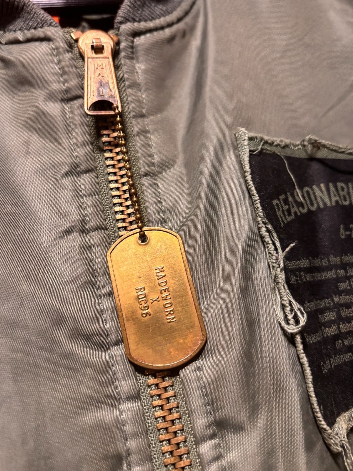MadeWorn MadeWorn × Roc 96 Reasonable Doubt Military Bomber Jacket Size US S / EU 44-46 / 1 - 7 Thumbnail