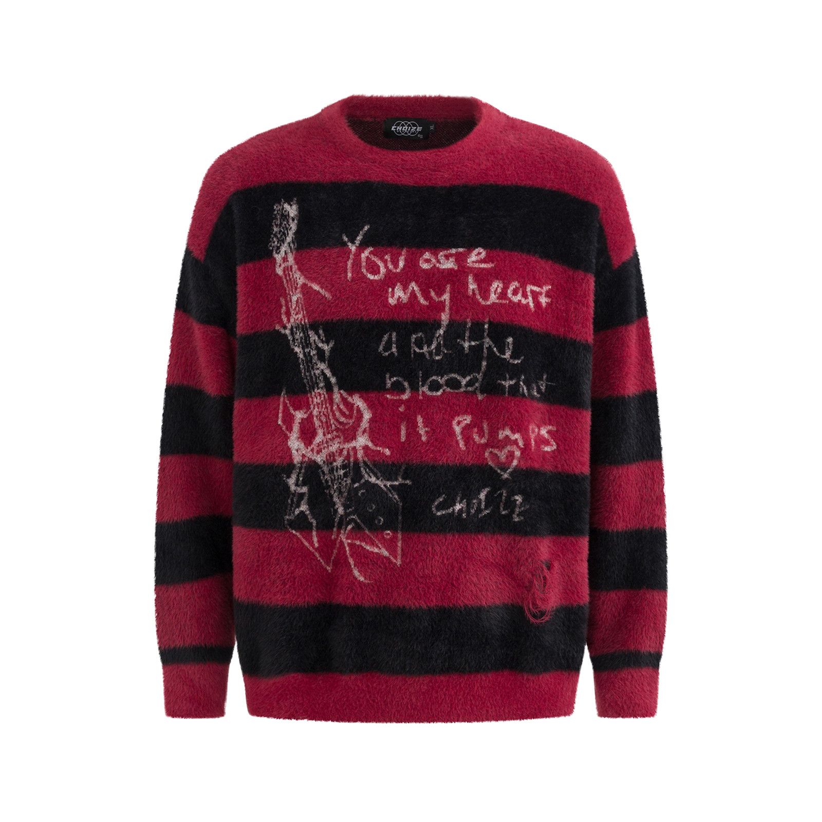 Striped Vintage Patchwork Knitted Sweater