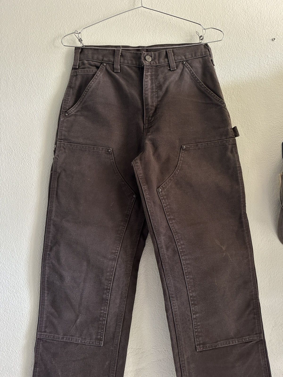 Carhartt (29x32) Vintage Carhartt Double Knee B136 DKB Dark Brown Size US 29 - 1 Thumbnail