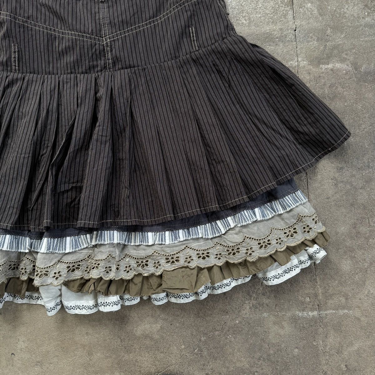 Vintage Tricot Chic Italy Brown Midi Skirt Size 28" / US 6 / IT 42 - 6 Thumbnail