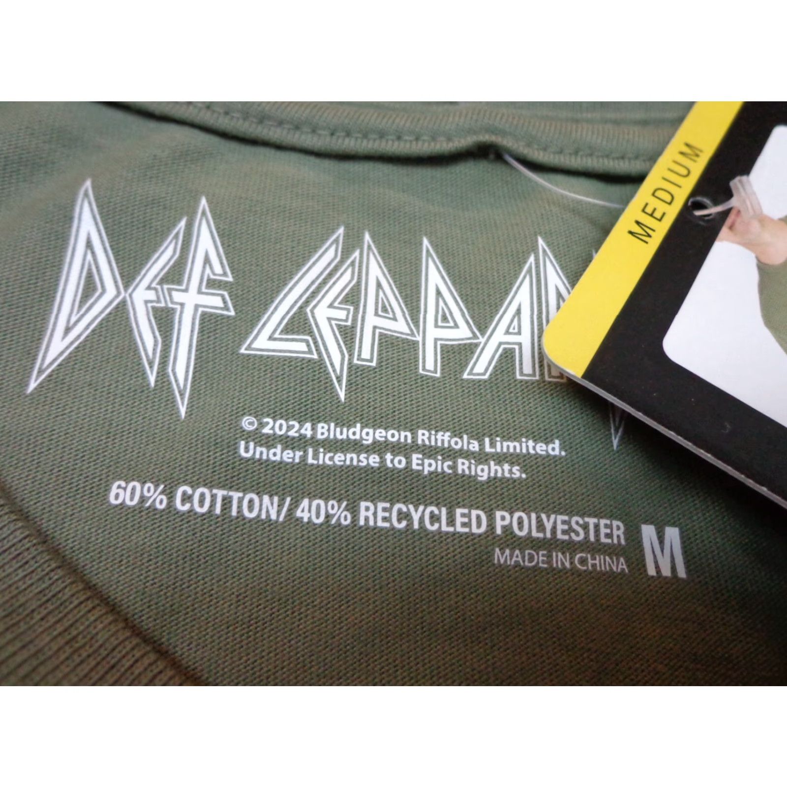 Logo 7 DEF LEPPARD Shirt Men Medium Green Crew Neck Short Sleeve Band Graphic T-Shirt NEW with Tags Size US M / EU 48-50 / 2 - 3 Thumbnail
