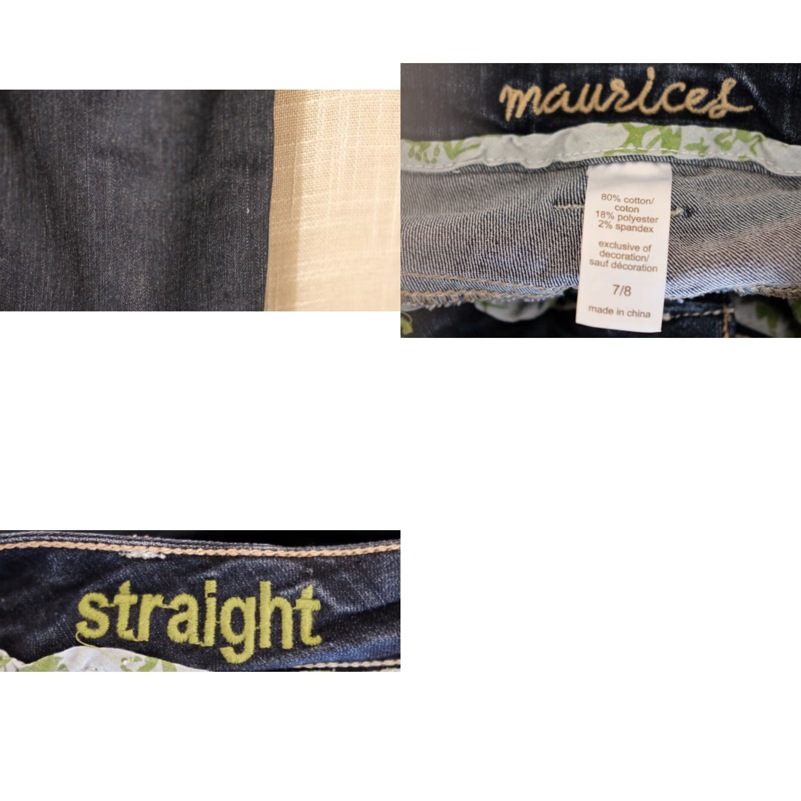 Vintage Maurices Blue Capri Jeans Embroidered Low Rise Womens Size 7/8 #A1-36 Jeans Capri Women 7/8 Blue Embroidered Low Rise Maurices Size 28" / US 6 / IT 42 - 8 Thumbnail