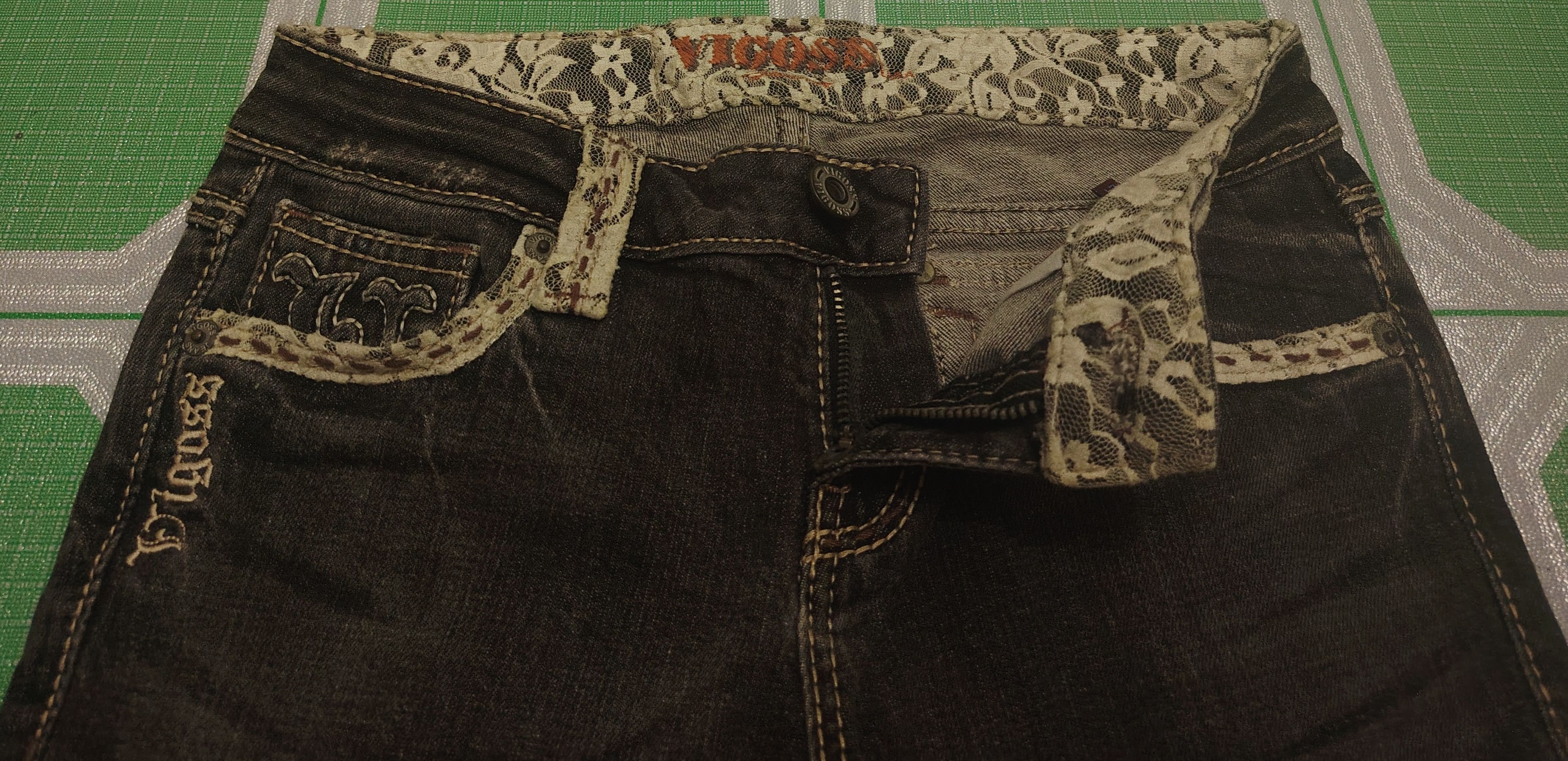 If Six Was Nine Vtg Black Vigoss U.S.A. Bootcut Jeans Stretch Jeans Size 27" / US 4 / IT 40 - 5 Thumbnail