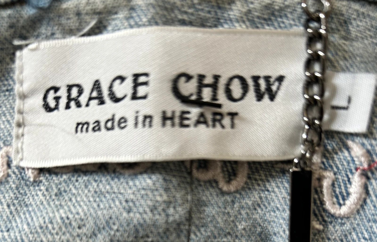 Other Grace Chow Angel Wing Denim Jacket WITH Original Hoodie Set Size XL / US 12-14 / IT 48-50 - 10 Thumbnail