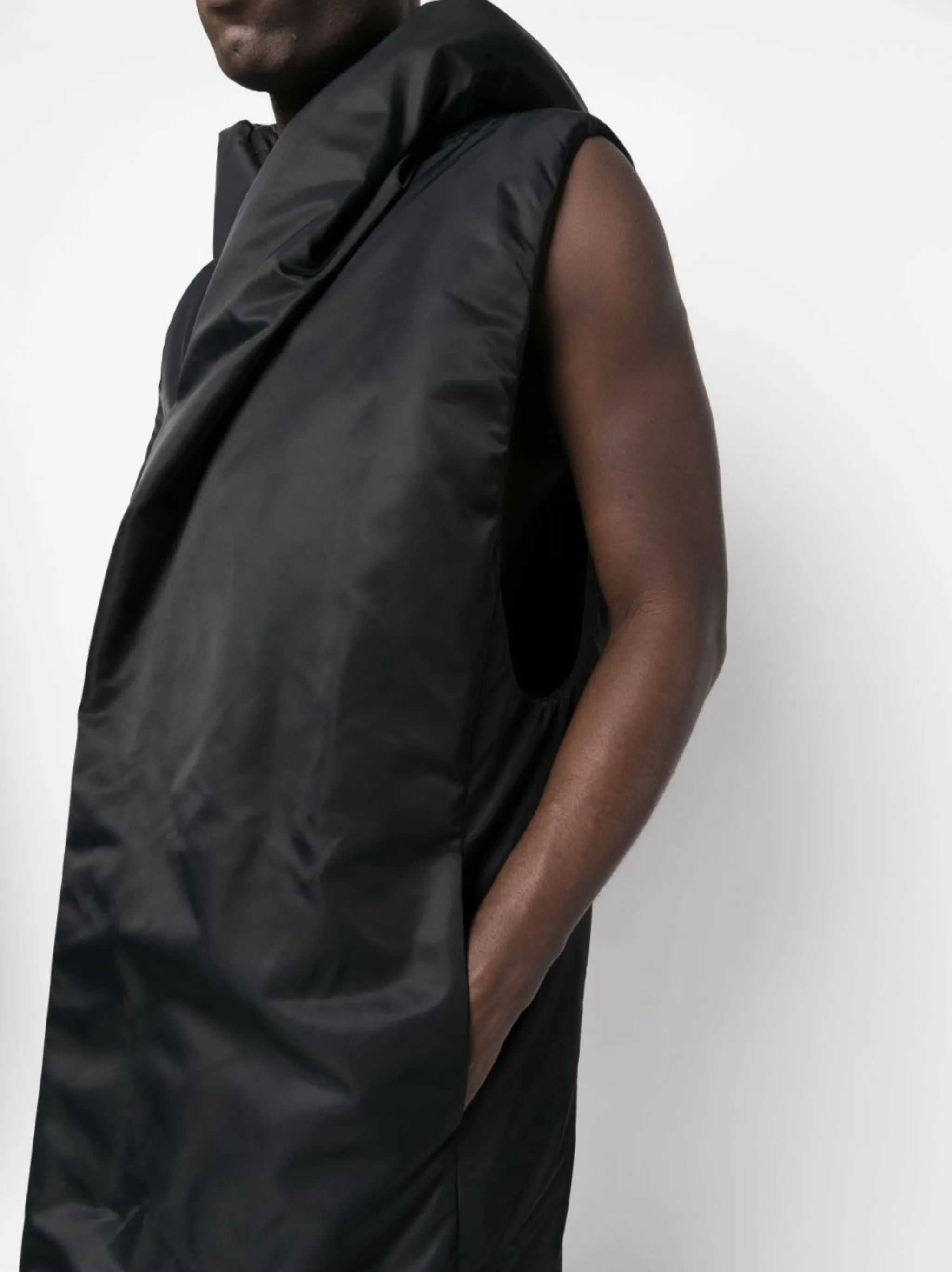 Rick Owens o1y0325 Hooded Coat in Black Size US M / EU 48-50 / 2 - 2 Thumbnail