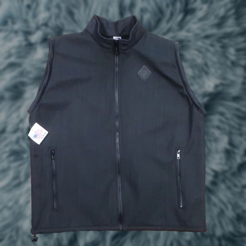 J Brand J2 Vest Mens M Black Fleece Lined Performance Full Zip Polyester Golf USA Size US M / EU 48-50 / 2 - 1 Thumbnail