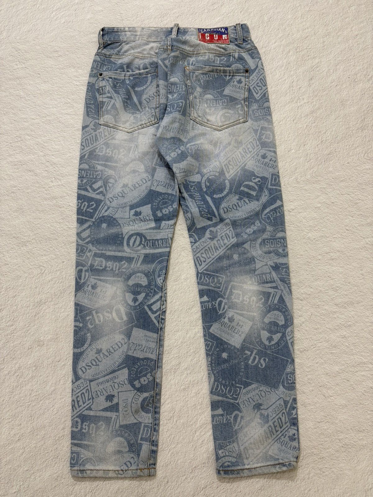 Dsquared2 2000s Dsquared distressed fullprint denim pants y2k style Size US 30 / EU 46 - 7 Thumbnail
