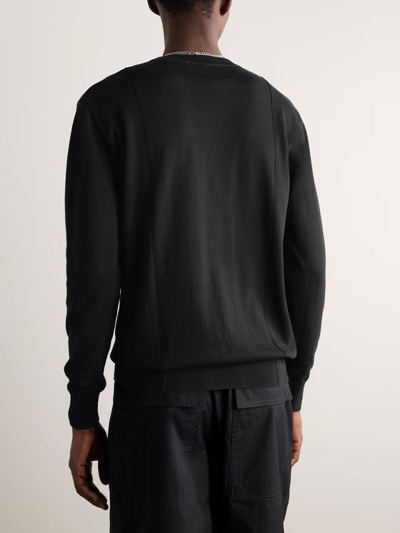 Jil Sander o1y1124 Cotton Long Sleeves Sweater in Black Size US S / EU 44-46 / 1 - 3 Thumbnail