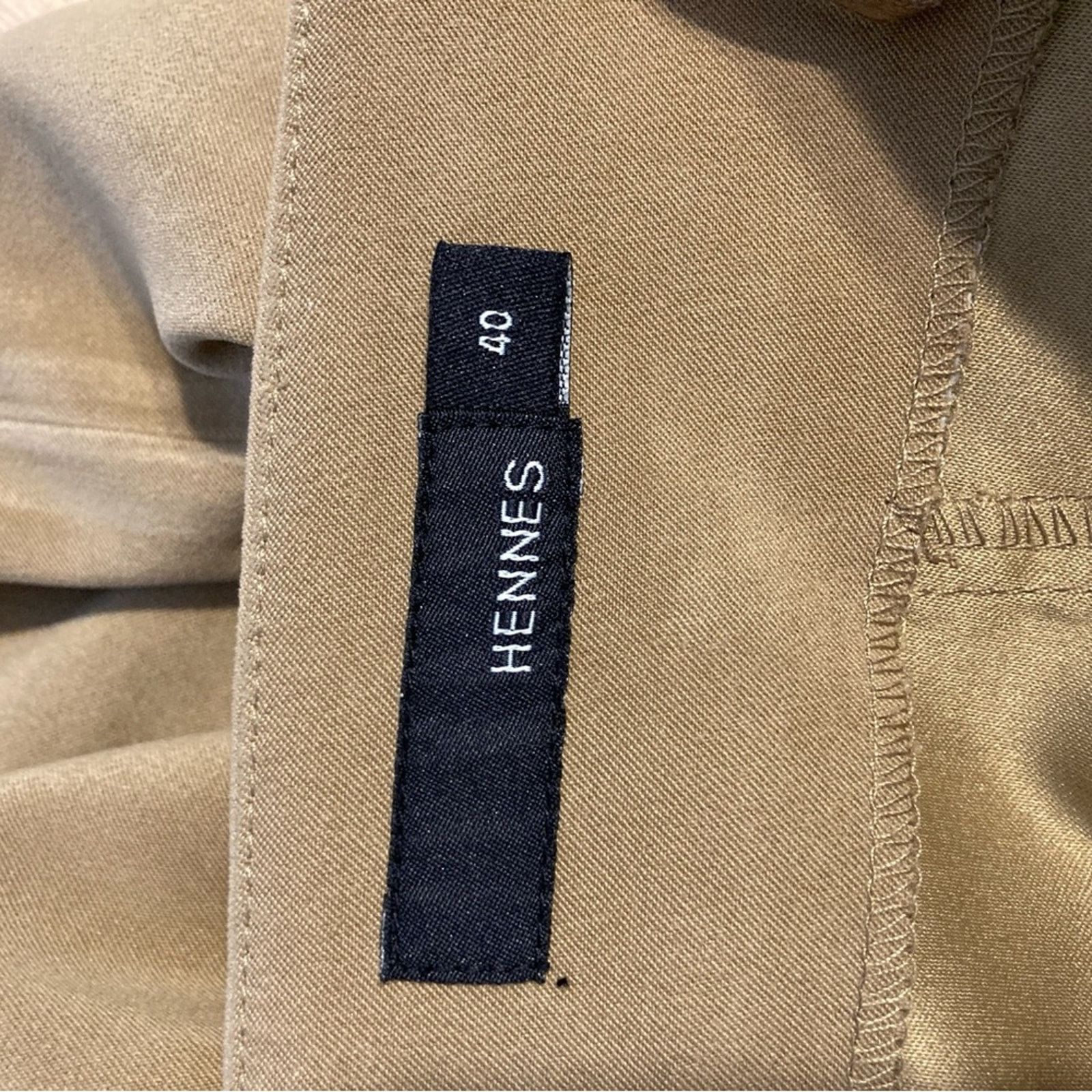 H&M H&M Hennes Faux Suede Tan Wide Leg Mid Rise Trousers Pants Size 34" / US 12 / IT 48 - 8 Thumbnail