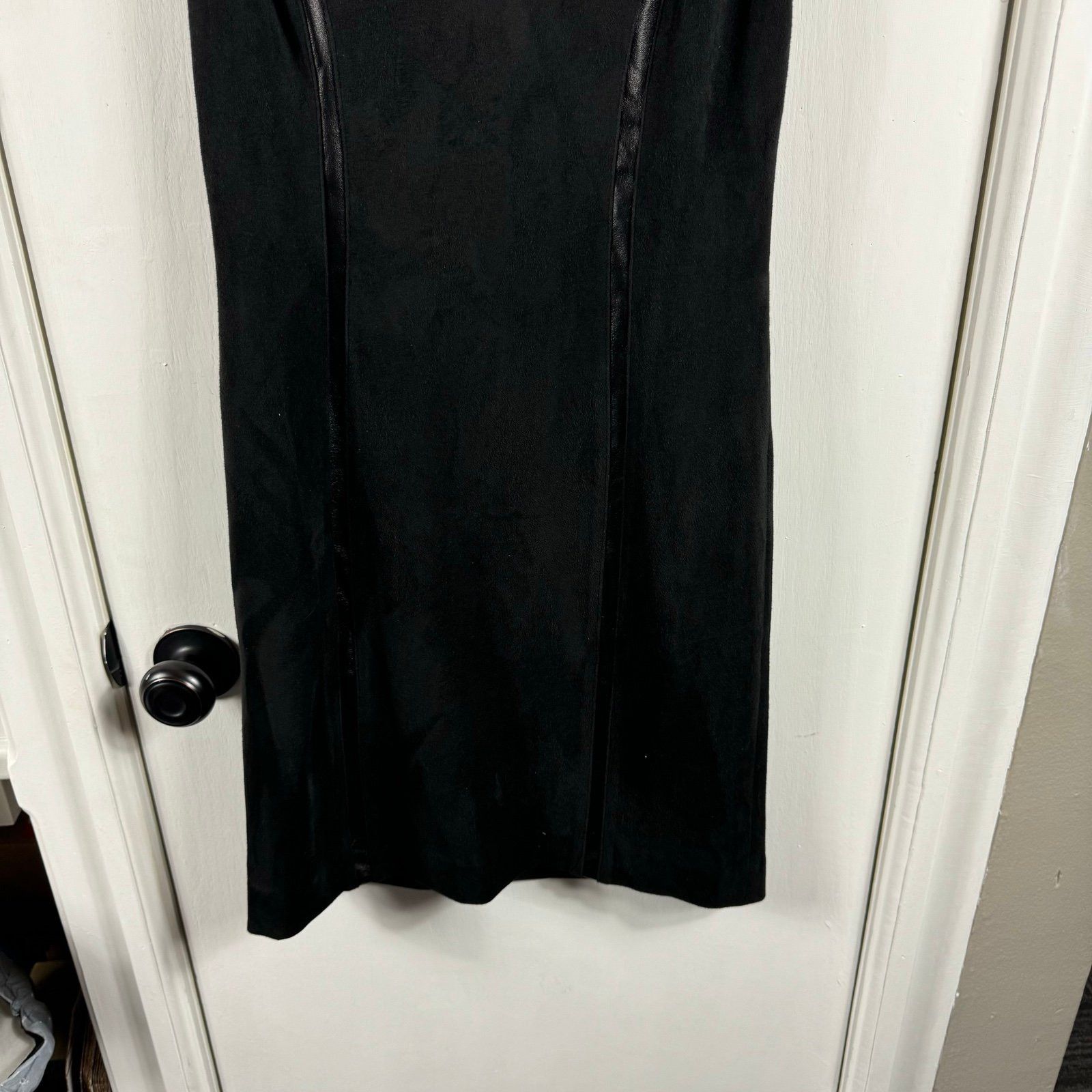 J.McLaughlin J. Mclaughlin Dominique Faux Suede Leather Dress - Black XS Size XS / US 0-2 / IT 36-38 - 5 Thumbnail