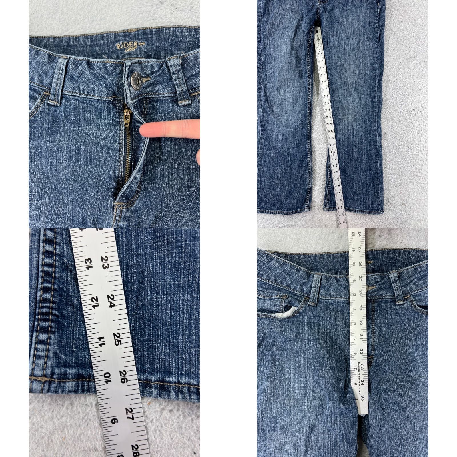 Lee Lee Blue Denim Bootcut Jeans 28 Women's Pants Mid Rise Pockets Cotton Blend Denim Size 28" / US 6 / IT 42 - 8 Thumbnail