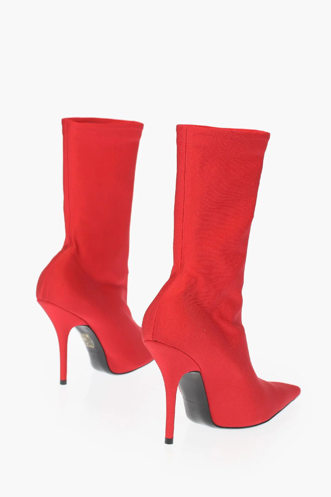 Balenciaga og1mm0326 Spandex Sock Ankle Boots in Red Size US 6 / IT 36 - 2 Thumbnail